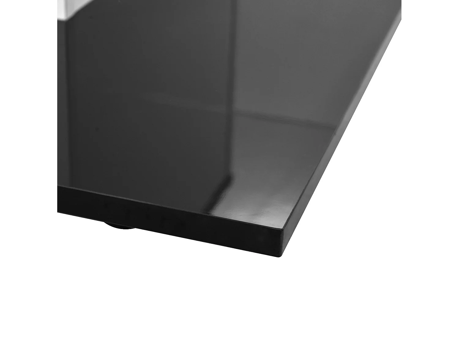 Table basse 80x80x40 cm mobile avec roues pivotantes panneaux de particules en blanc et noir pour salon