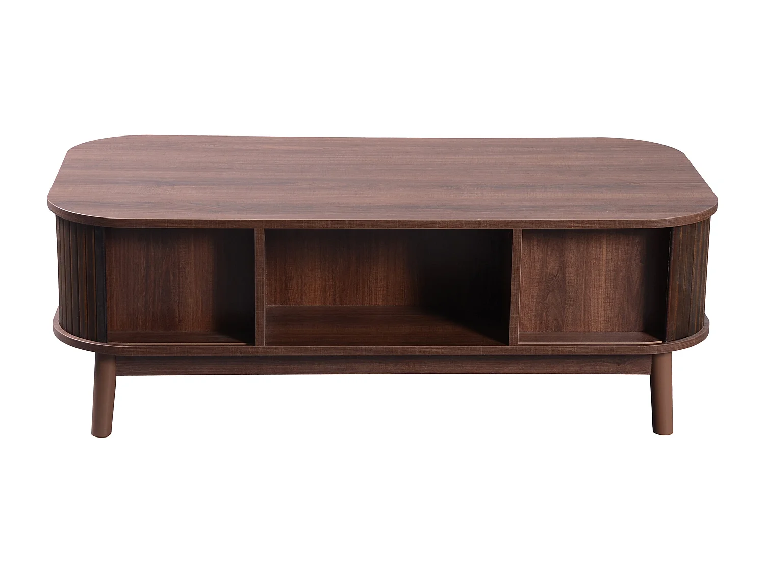 Table basse 110x55x38.5cm apporter Tiroir Porte Coulissante Matériel MDF Couleur Naturelle