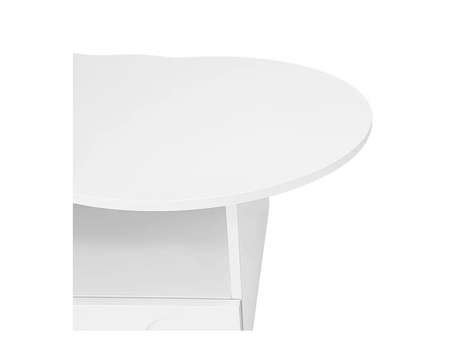 Table basse 100x60x40.5 cm avec tiroirs et compartiments de rangement panneaux de particules en blanc pour salon