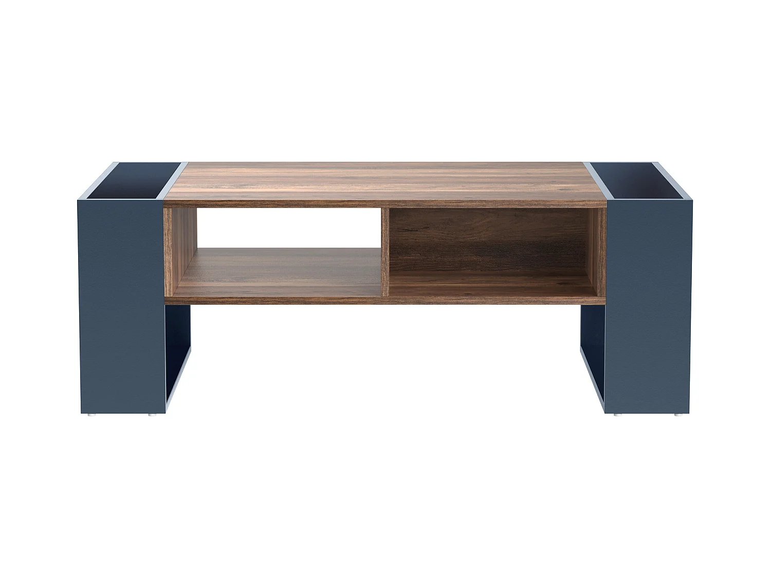 Table basse 111x60x40cm Espace de rangement Tiroir Matériel Particle Board Gris pour salon