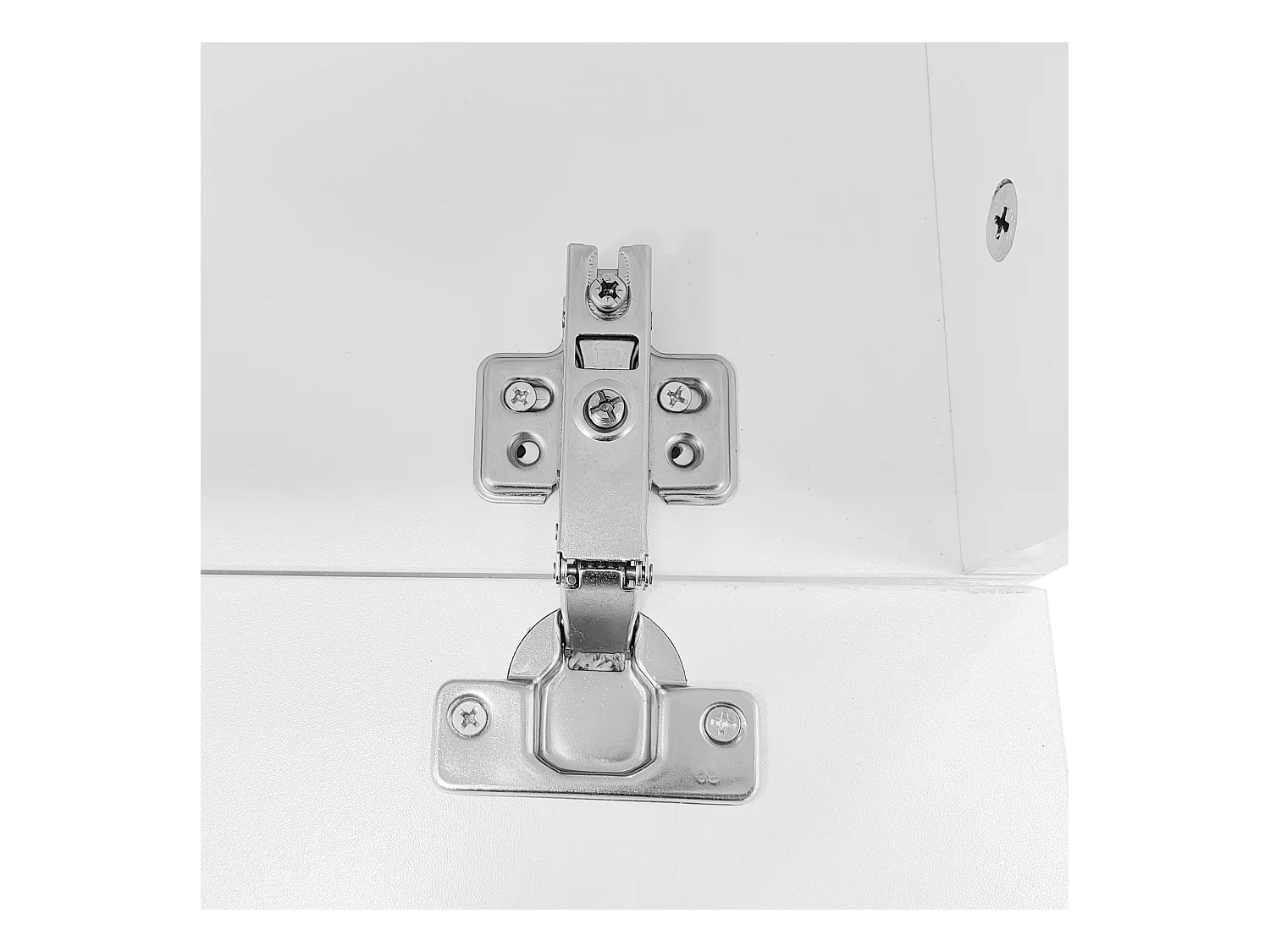 Salontafel 120x50x38.5cm met LED verlichting hoogglans tafelblad en deuren brengen Materiaal Spaanplaat en Wit