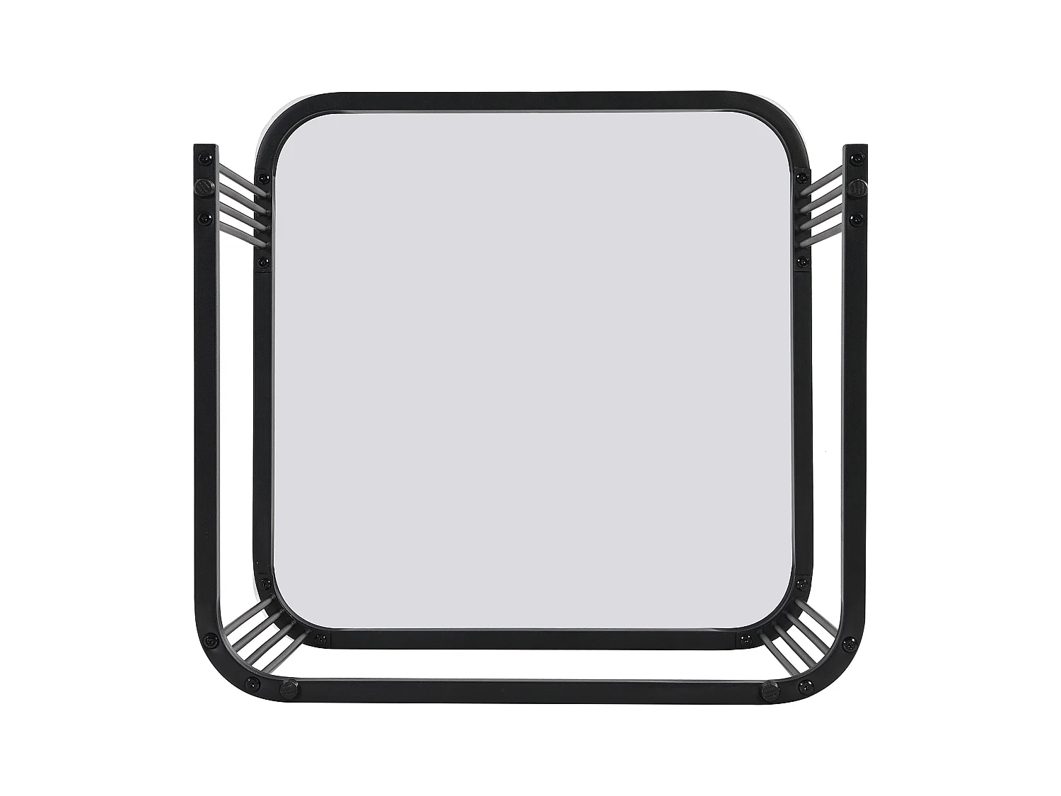 Set van 2 salontafels 60x60x42 cm met grote en kleine tafeltjes en lades MDF materiaal in zwart voor woonkamer