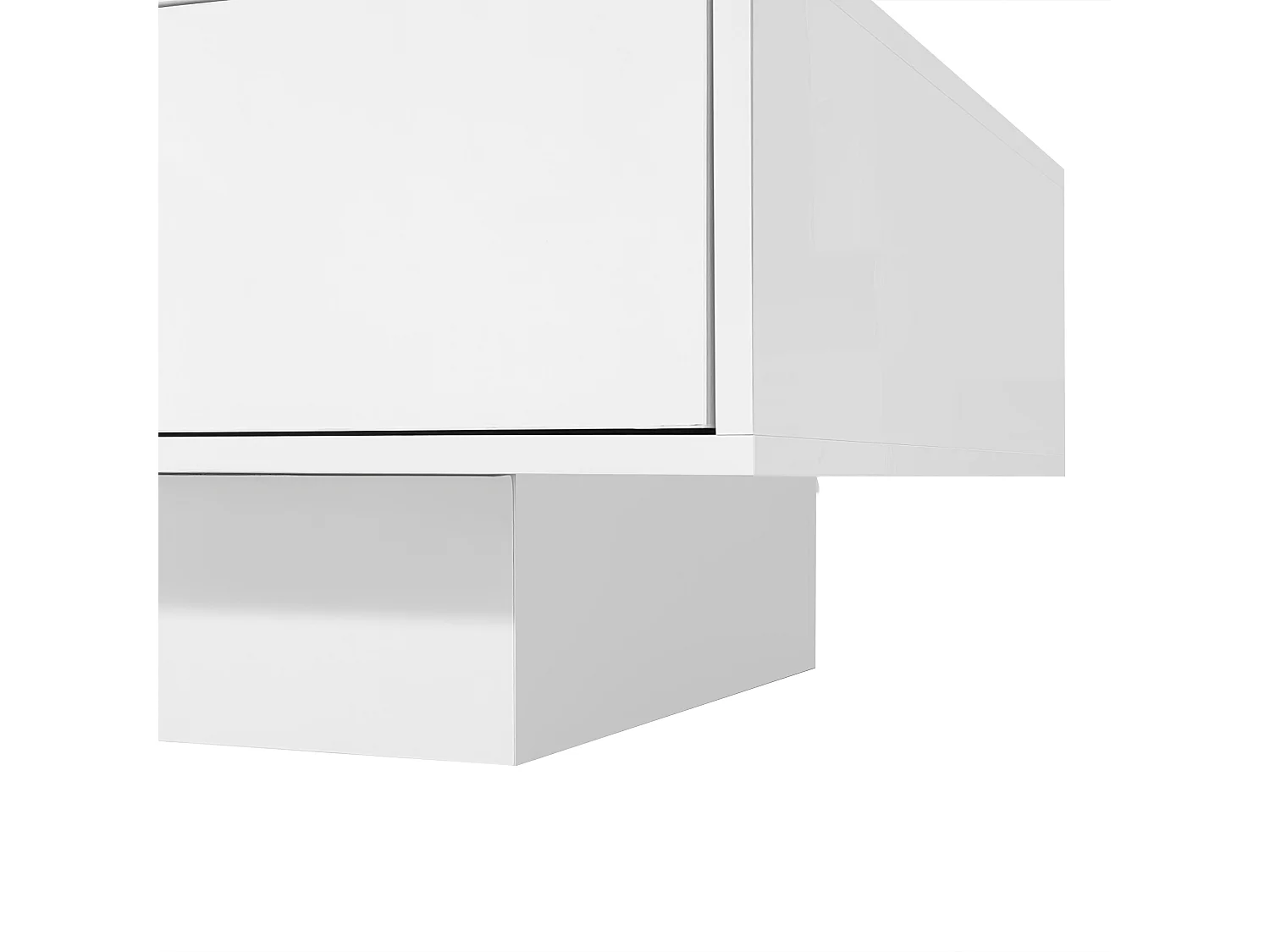 Salontafel 115x55x34 cm 2 lades wit LED verlichting moderne woonkamer