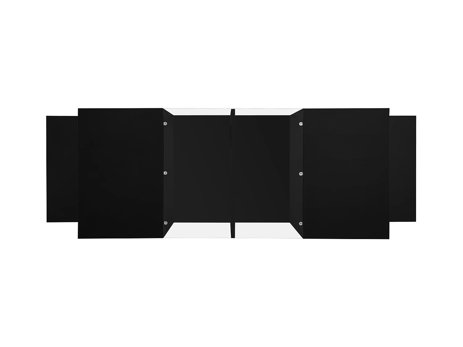 Salontafel 120x50x38.5cm met LED verlichting hoogglans tafelblad en deuren brengen Materiaal Spaanplaat en zwart