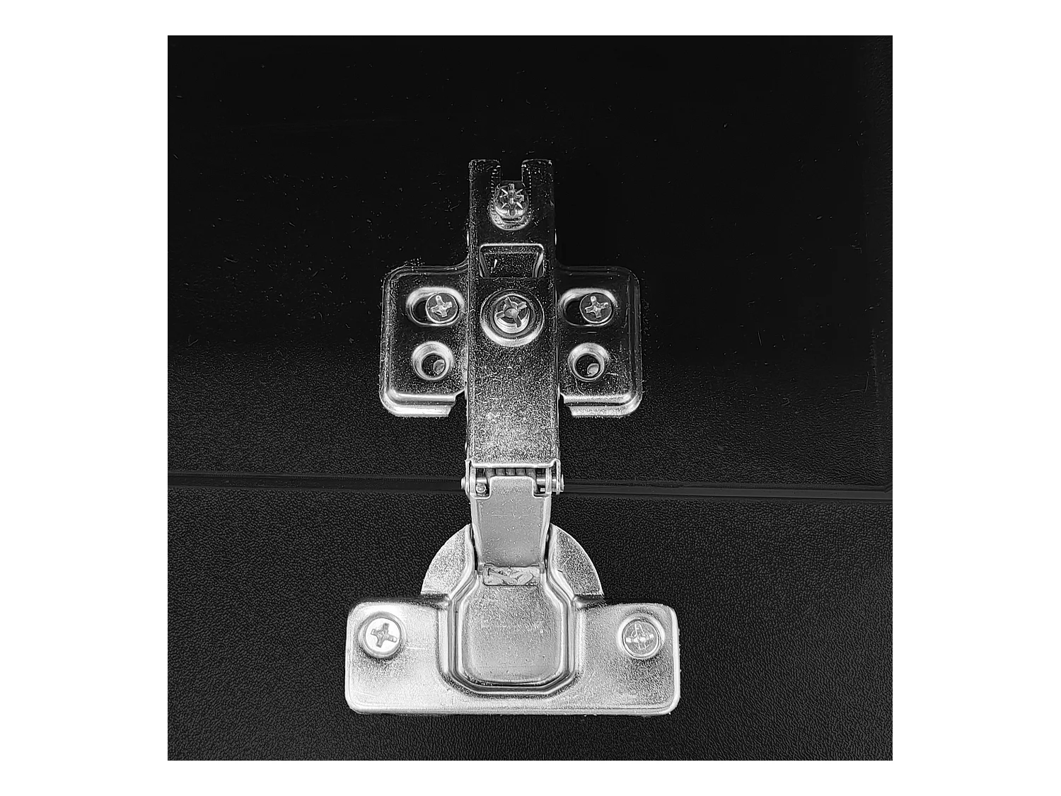 Salontafel 120x50x38.5cm met LED verlichting hoogglans tafelblad en deuren brengen Materiaal Spaanplaat en zwart