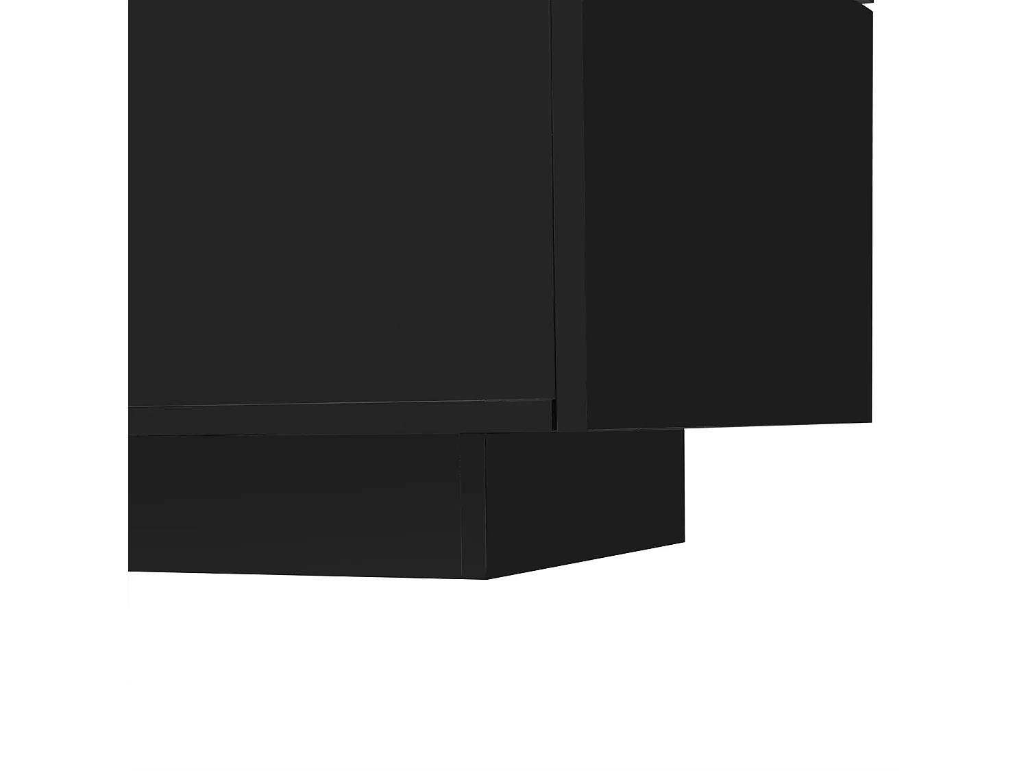 Salontafel 120x50x38.5 cm, LED-strip 16 kleuren, opbergruimte met 2 deuren, MDF spaanplaat glas, zwart