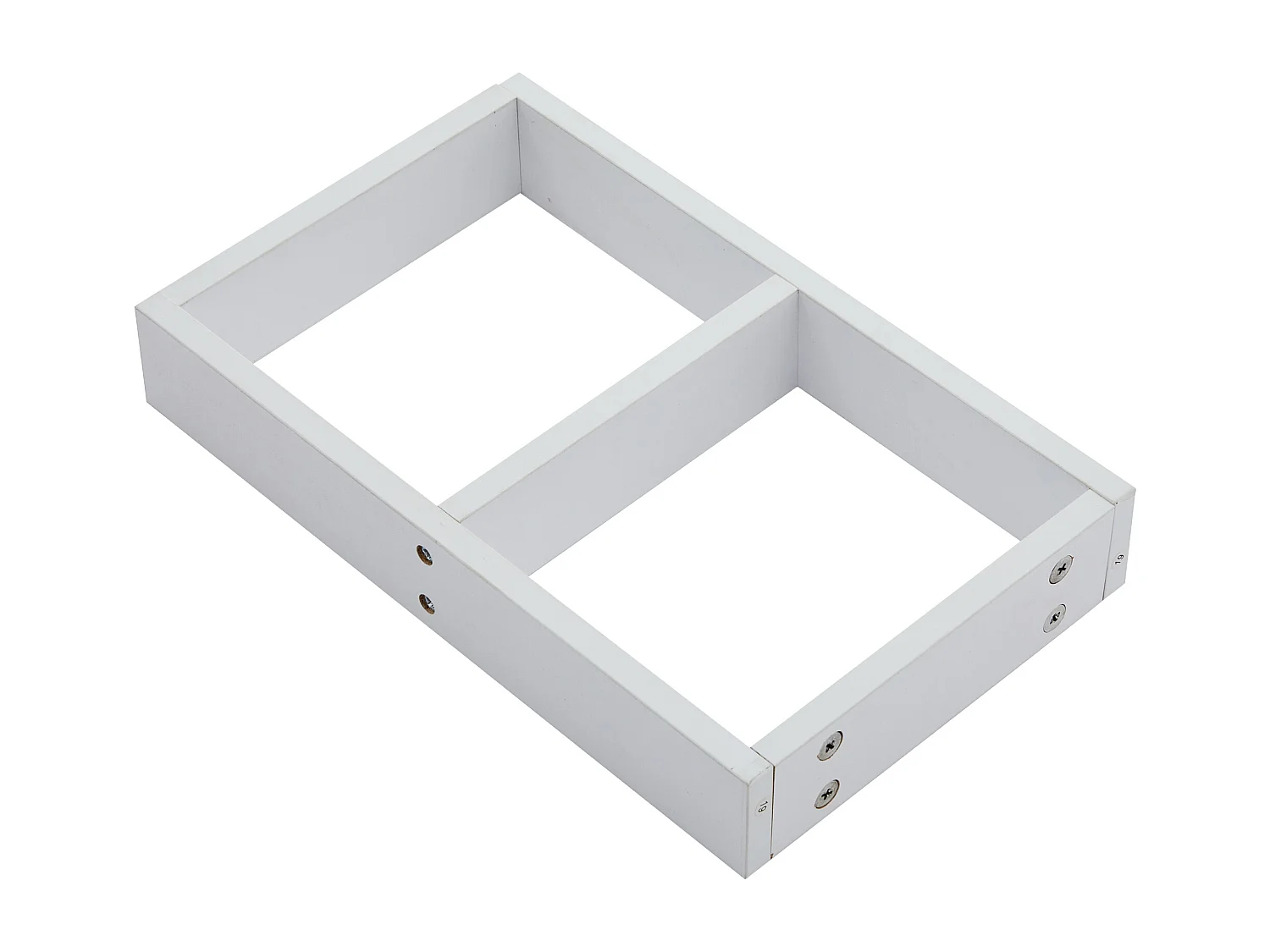 Table basse 70x70x36 cm, plateau rotatif 360°, double niveau avec rangement, panneau de particules, noir et blanc