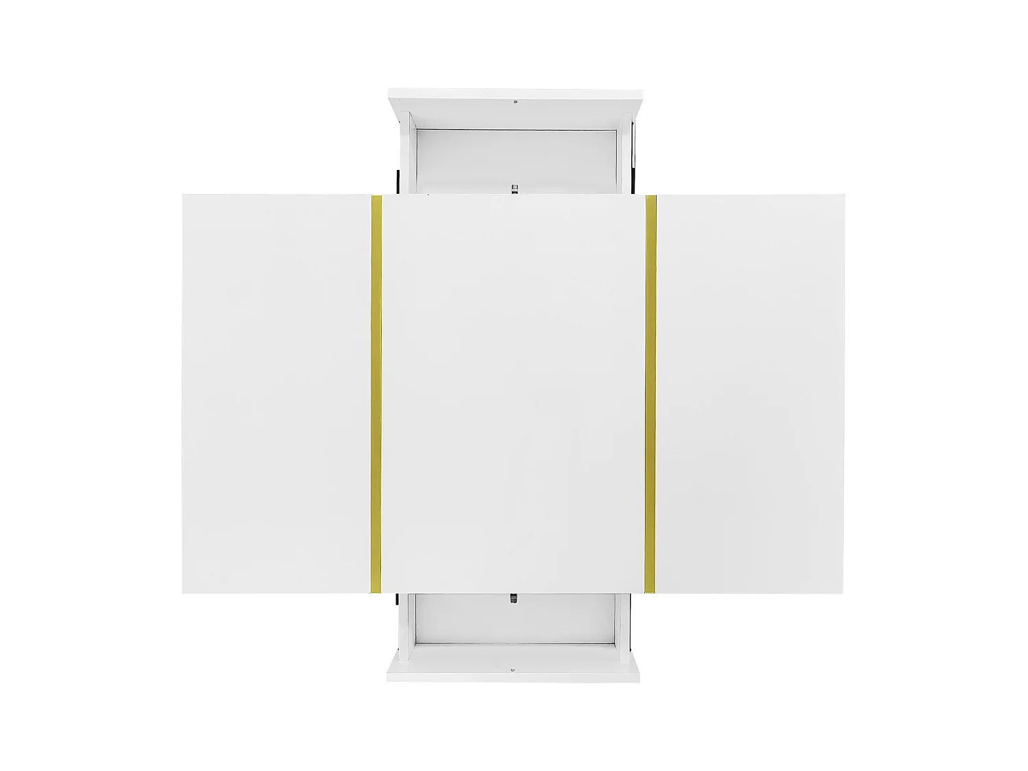 Salontafel 100x60x41,5 cm met twee lades MDF-materiaal in wit voor woonkamer