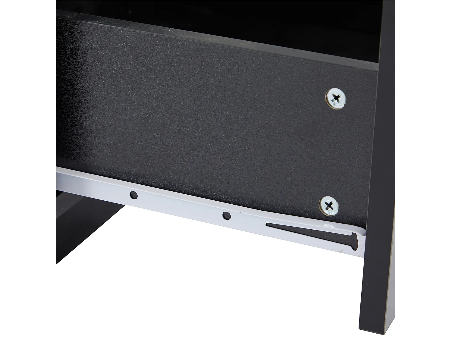 Table basse 75x75x33.5cm brillant étagères plateau amovible contraste blanc noir pour salon