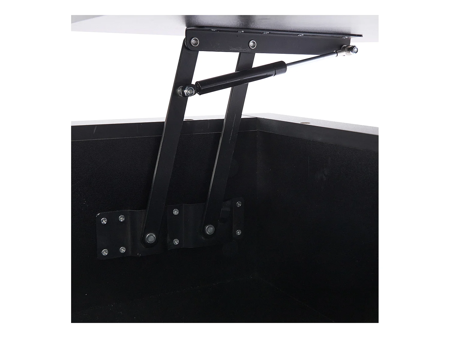 Table basse 90x55x41 cm LED 4 tiroirs noir salon contemporain