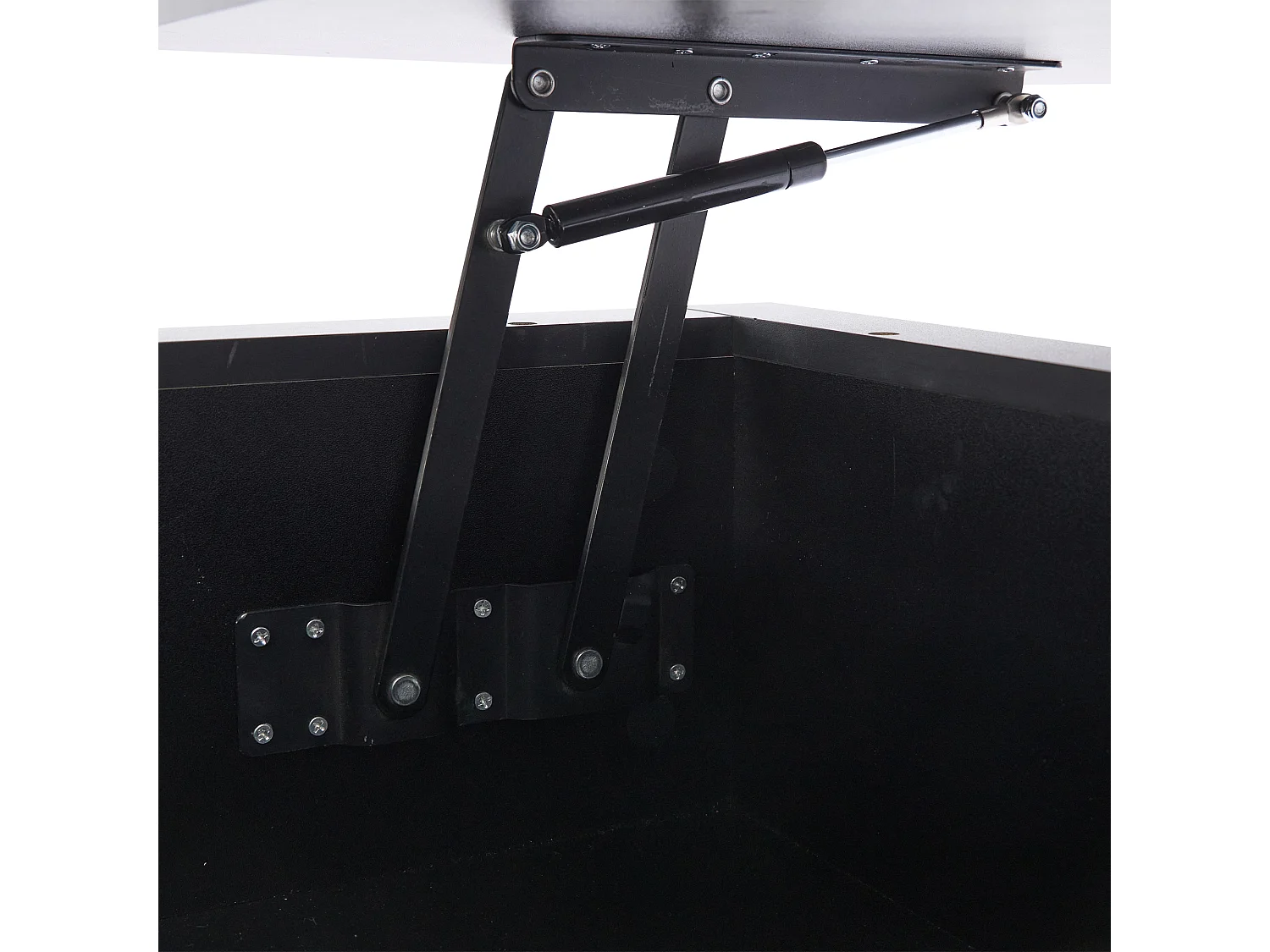 Table basse 90x55x41 cm LED 4 tiroirs noir salon contemporain
