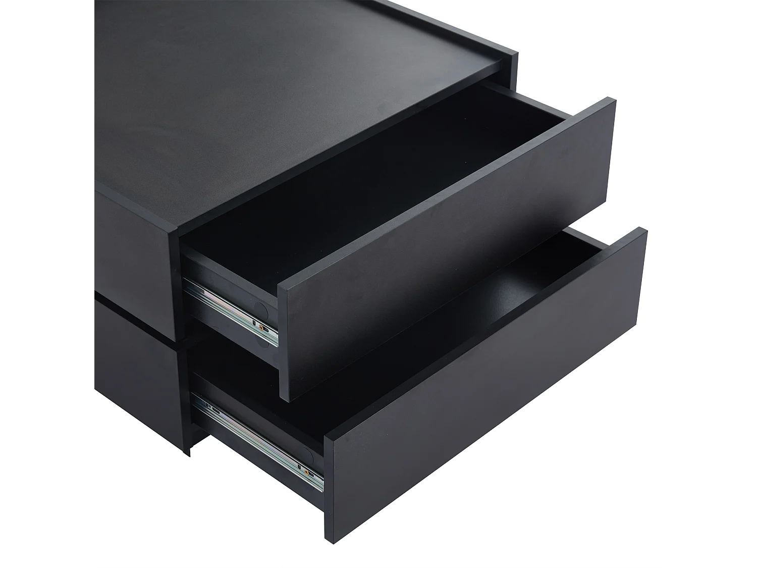 Table basse 60x60x38 cm meuble moderne gain d'espace pratique bois salon noir