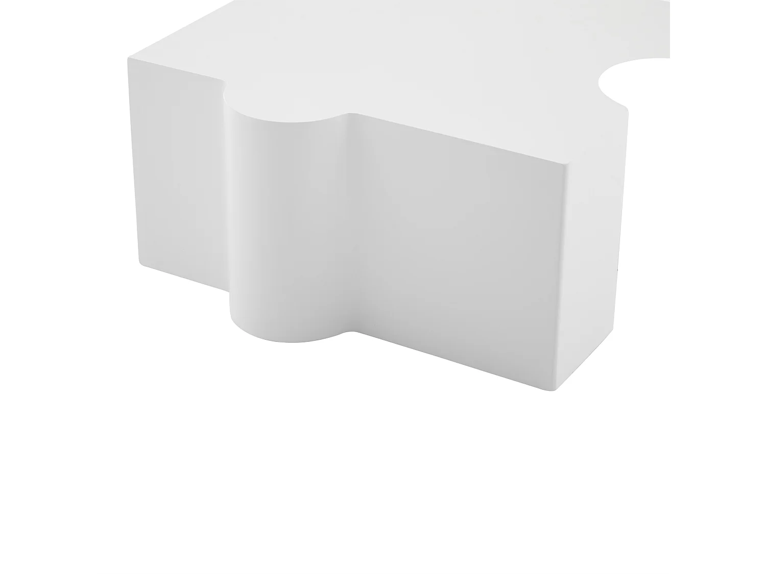 Tables basses 65x60x32 cm modulables design puzzle séparables blanc salon
