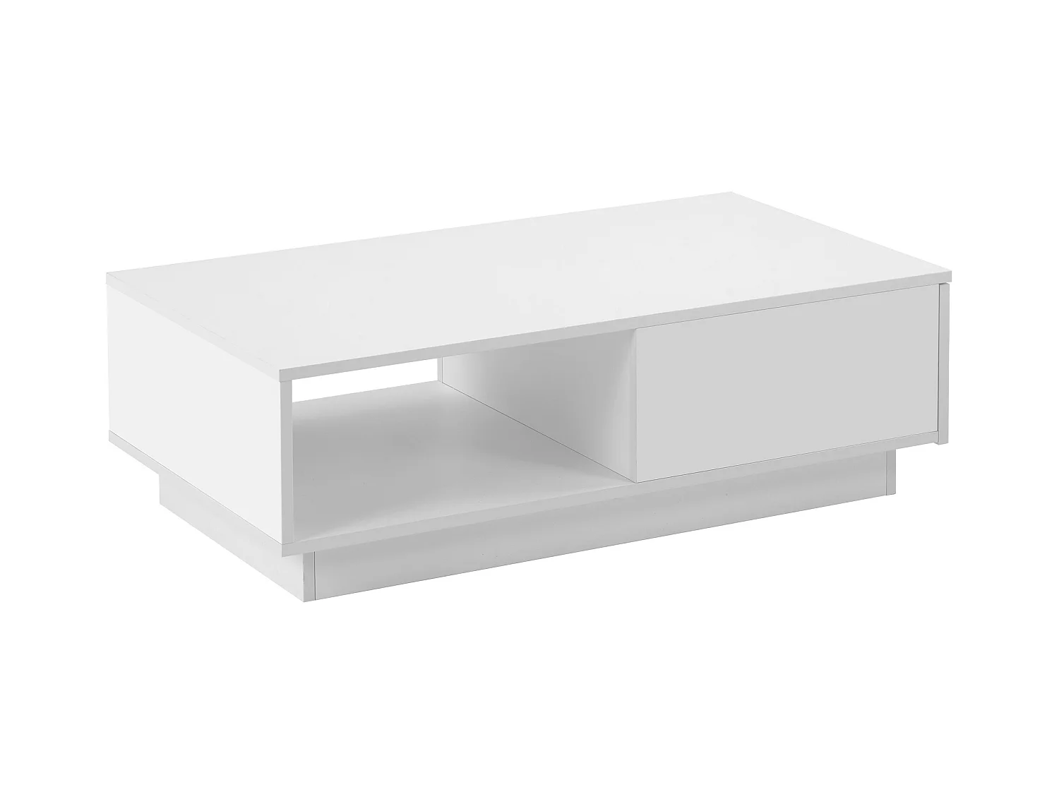 LED salontafel 95x55x32 cm glanzend glas 15 kleuren wit woonkamer design