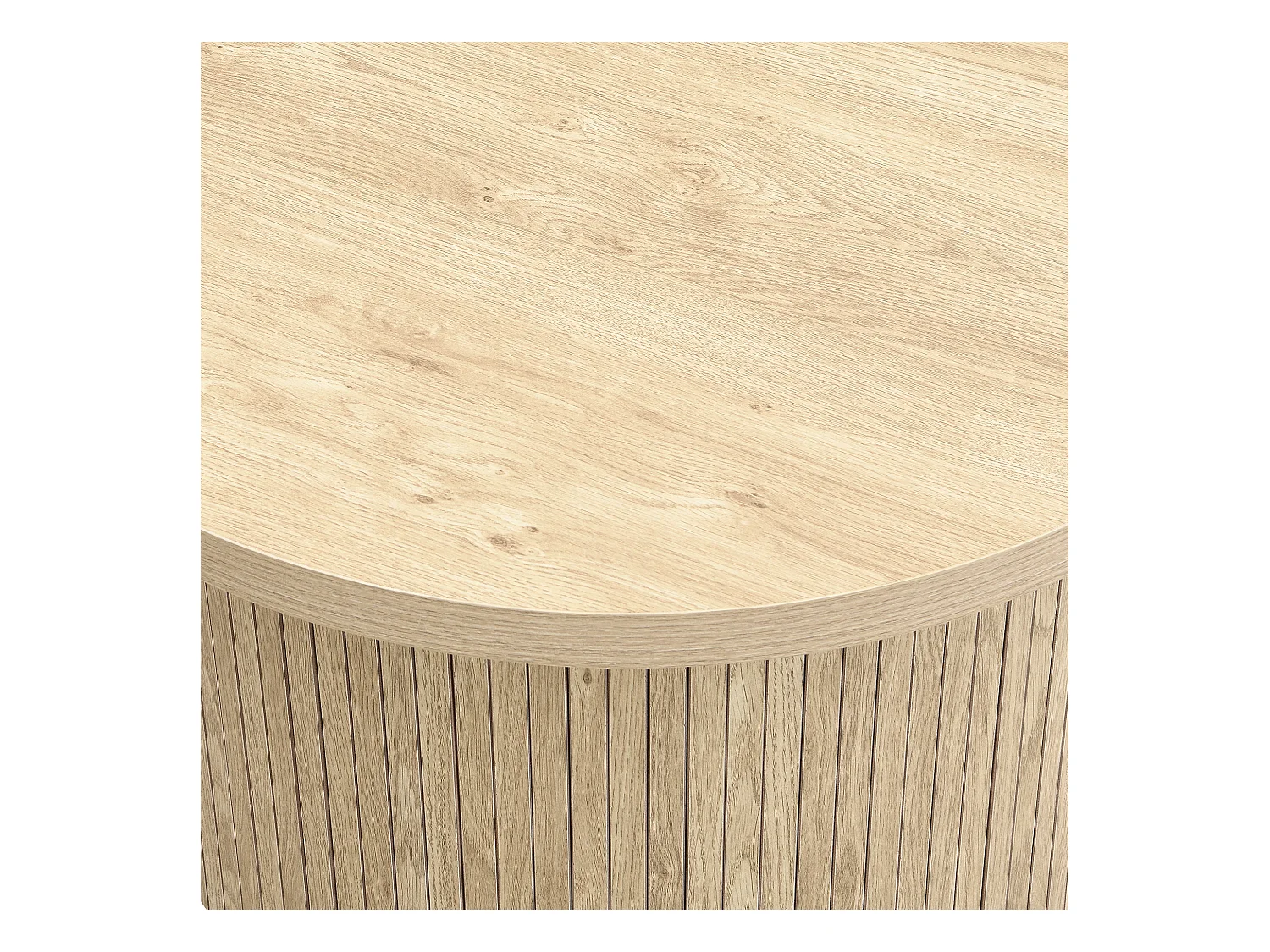 Set van 2 salontafels 106x66x46 cm met grote en kleine tafels van MDF-materiaal in natuurlijke kleur voor de woonkamer