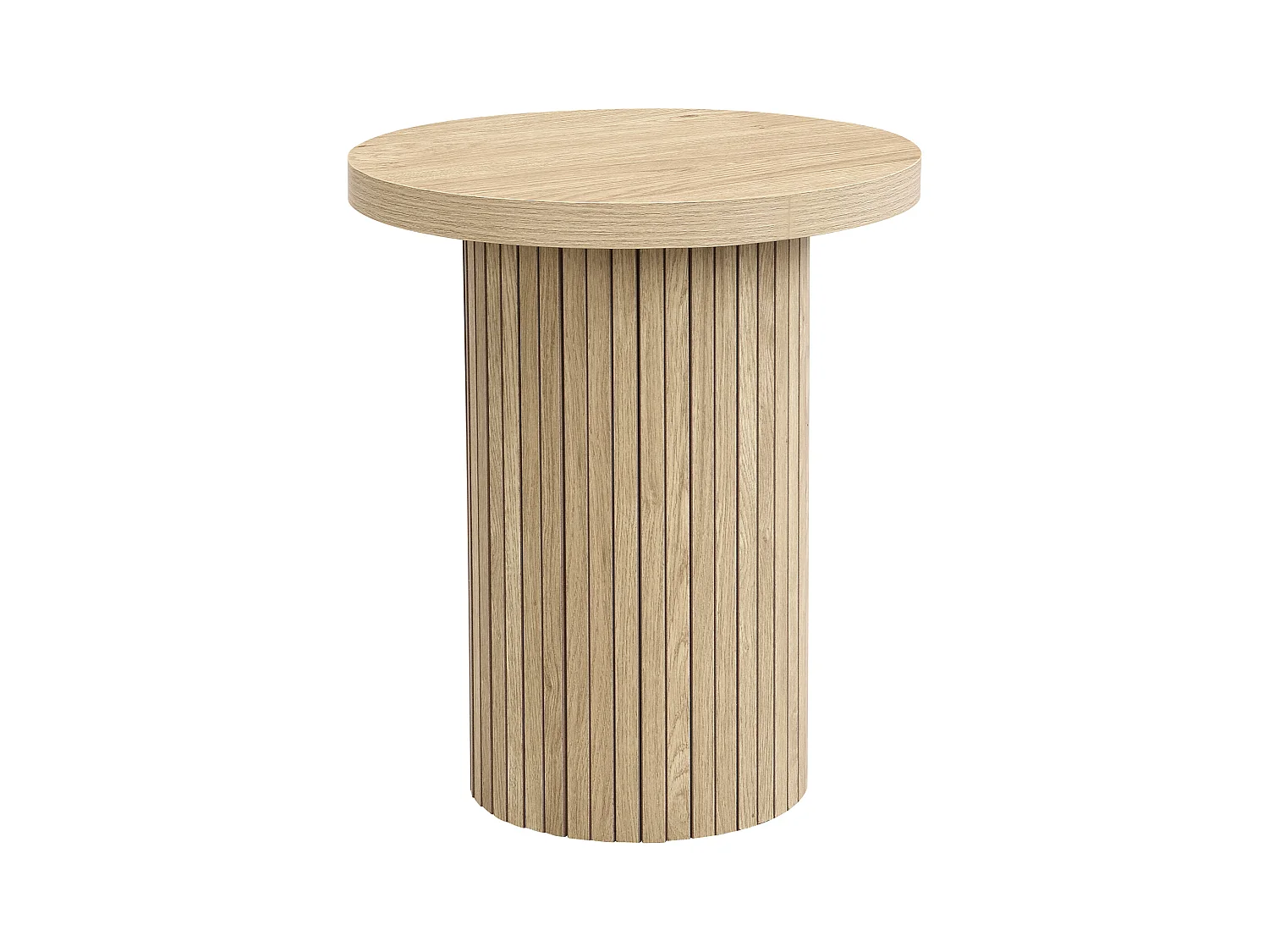 Set van 2 salontafels 106x66x46 cm met grote en kleine tafels van MDF-materiaal in natuurlijke kleur voor de woonkamer