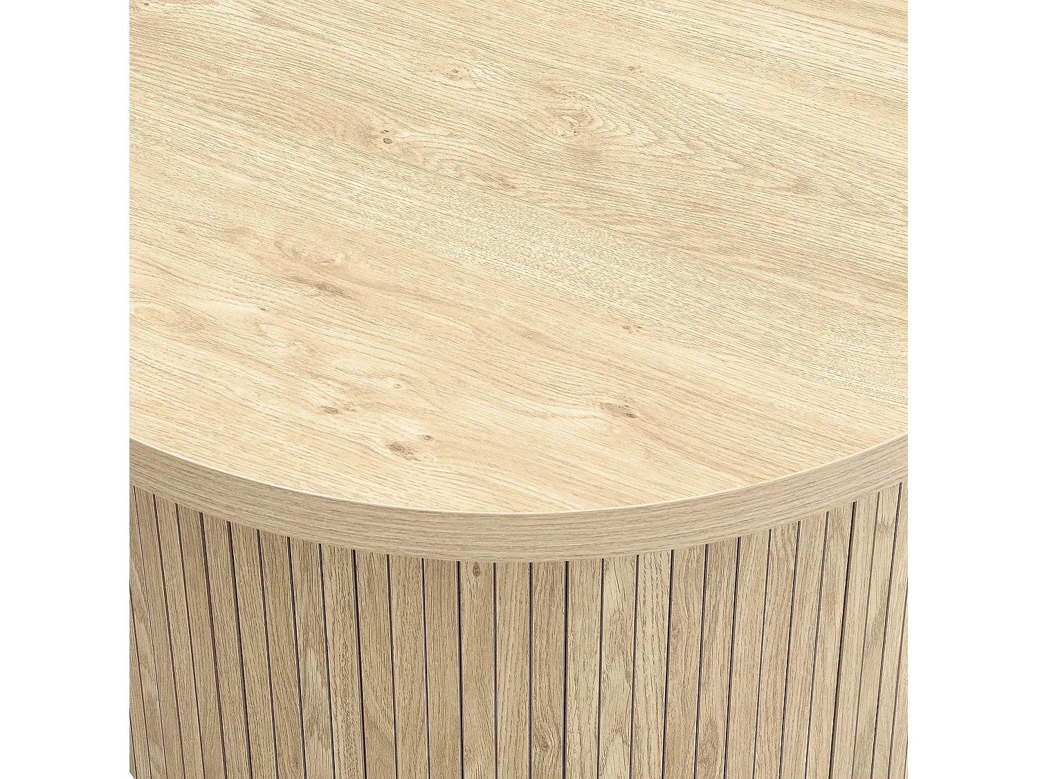 Lot de 2 tables basses 106x66x46 cm avec des tables grandes et petites Matériau MDF en Couleur naturelle pour salon