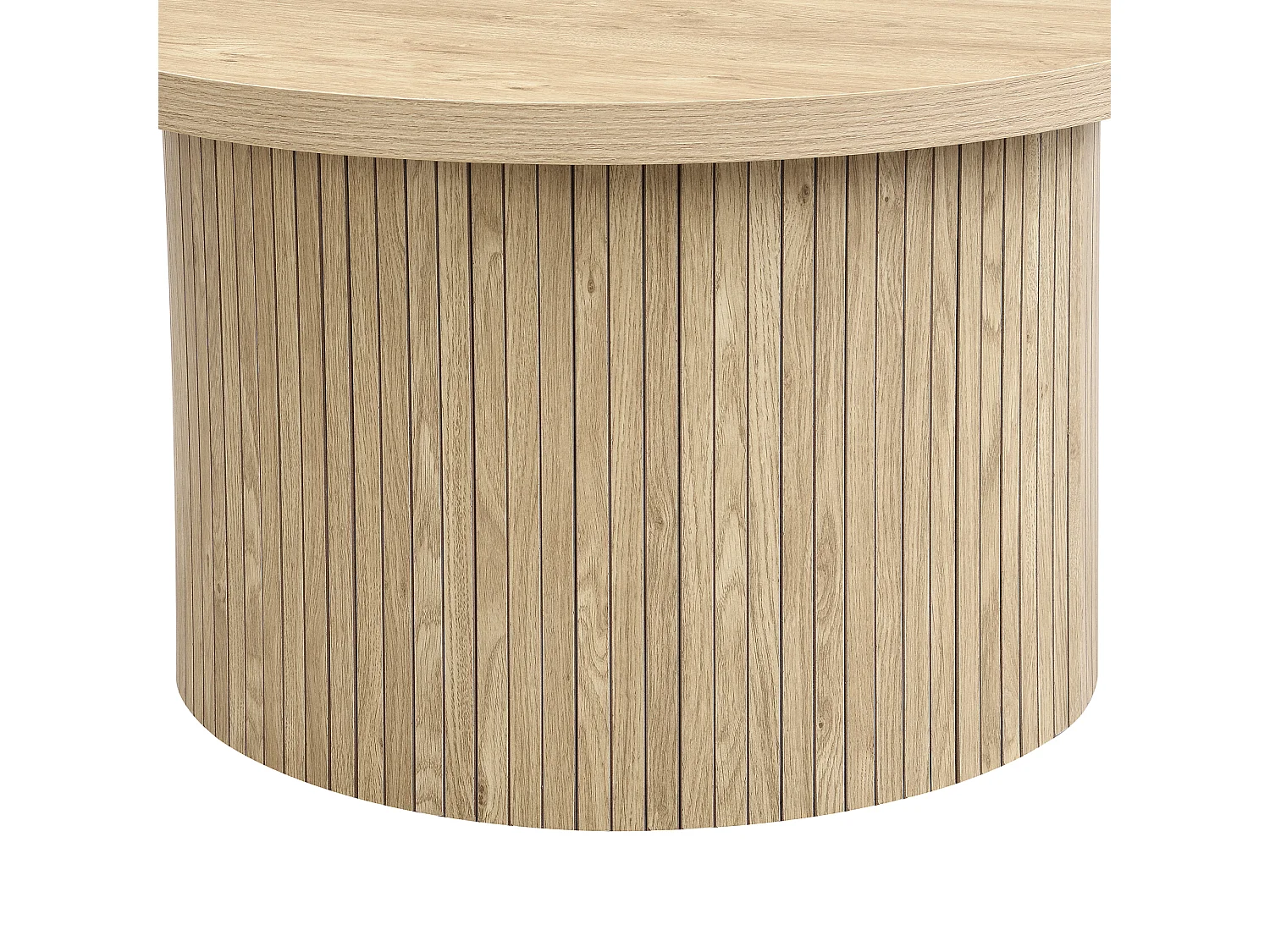 Lot de 2 tables basses 106x66x46 cm avec des tables grandes et petites Matériau MDF en Couleur naturelle pour salon