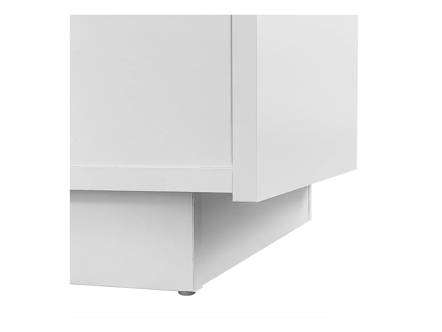 Salontafel 100x50x355cm glas LED verlichting app 2 lades 1 plank wit voor woonkamer