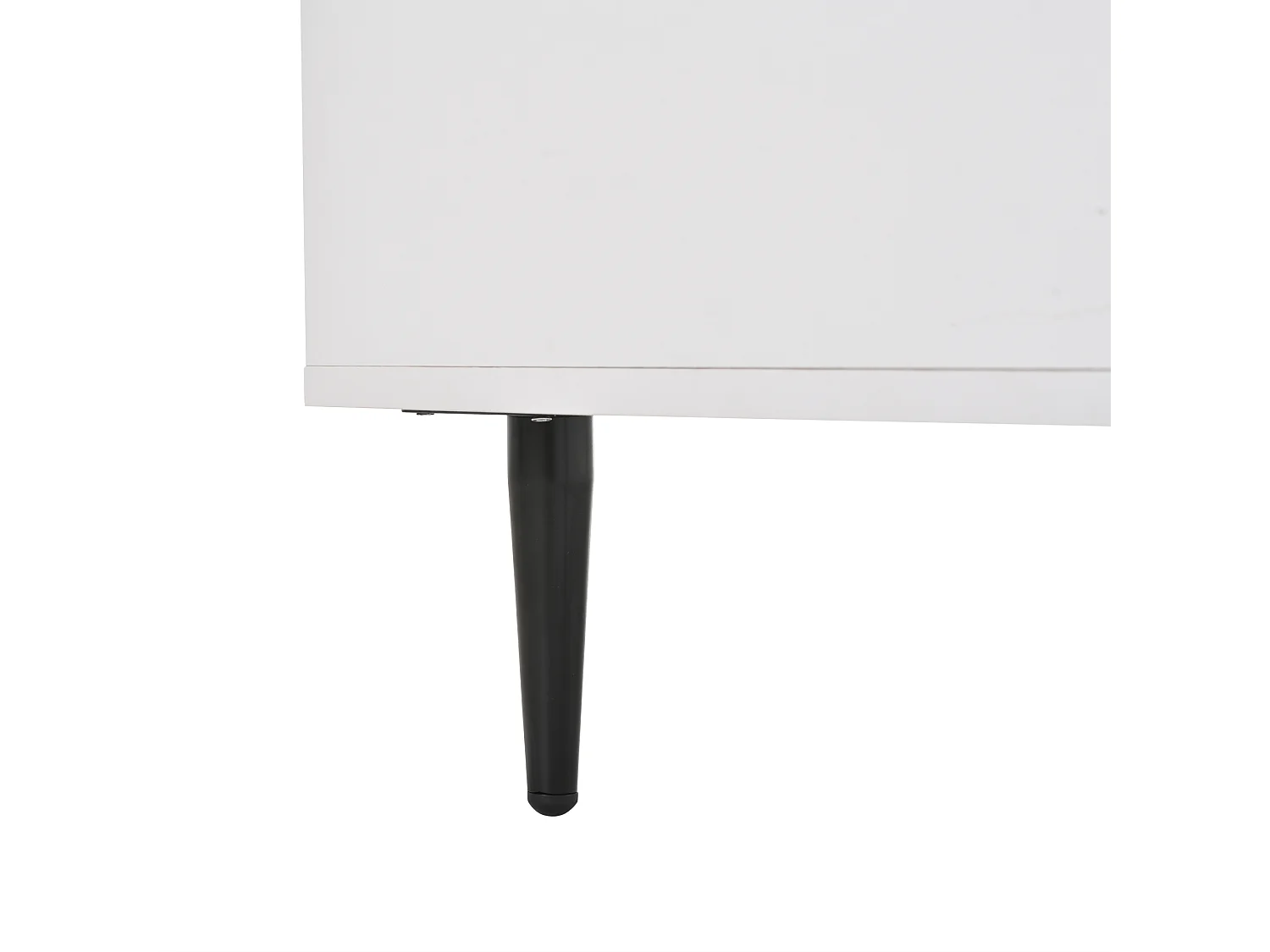 Table basse 105x50x43 cm hauteur réglable LED rangement dissimulé verre trempé blanc salon appartement
