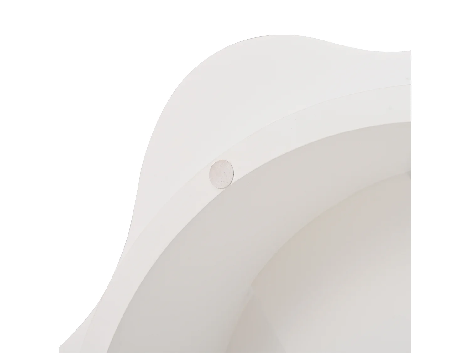 Table basse 74.8x67.5x31cm meuble de salon moderne, double rangement, MDF, blanc crème