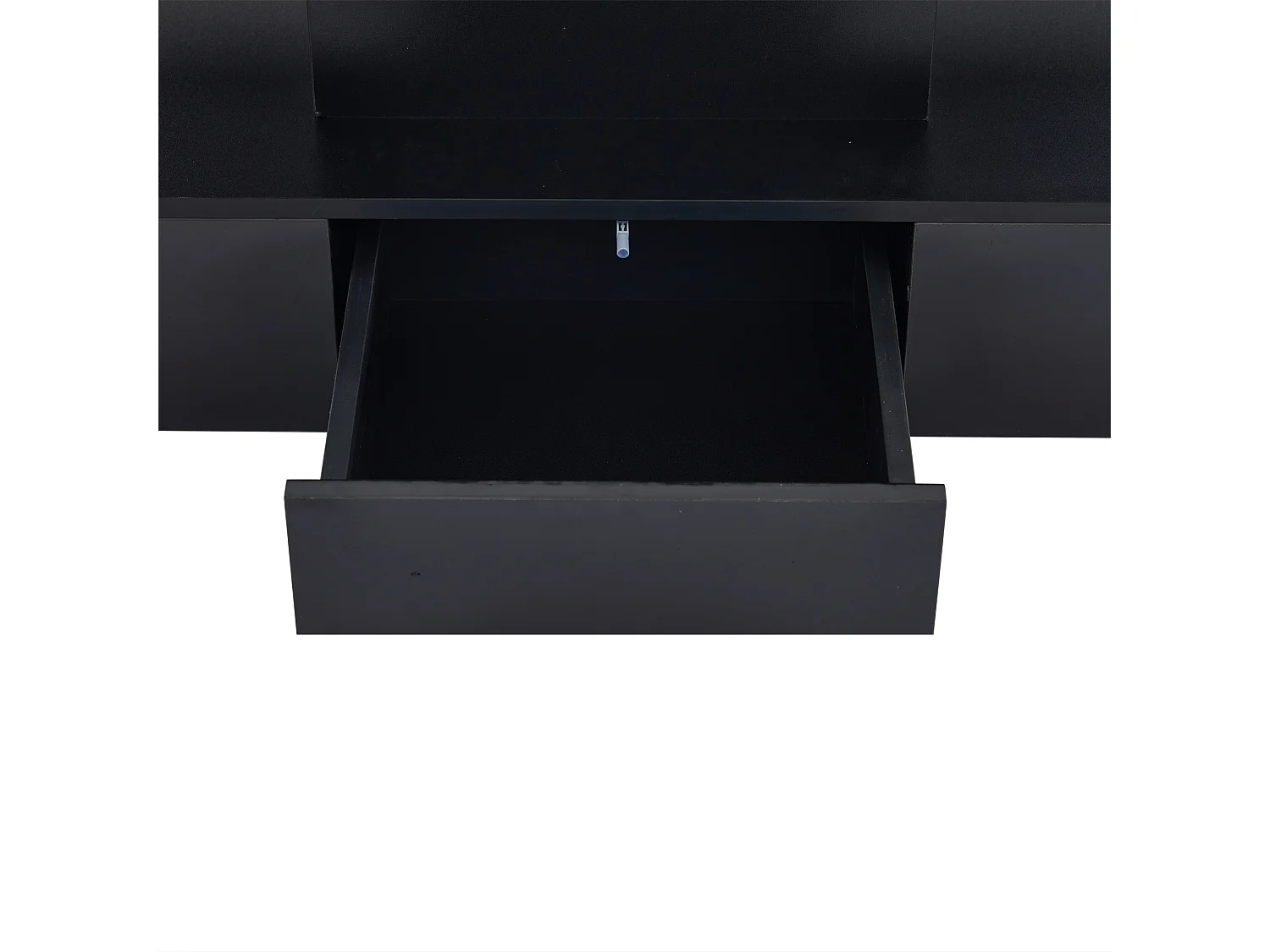 Table basse 100x50x39 cm, éclairage LED dimmable 16 couleurs, 4 modes, 1 tiroir coulissant, panneau de particules, noir