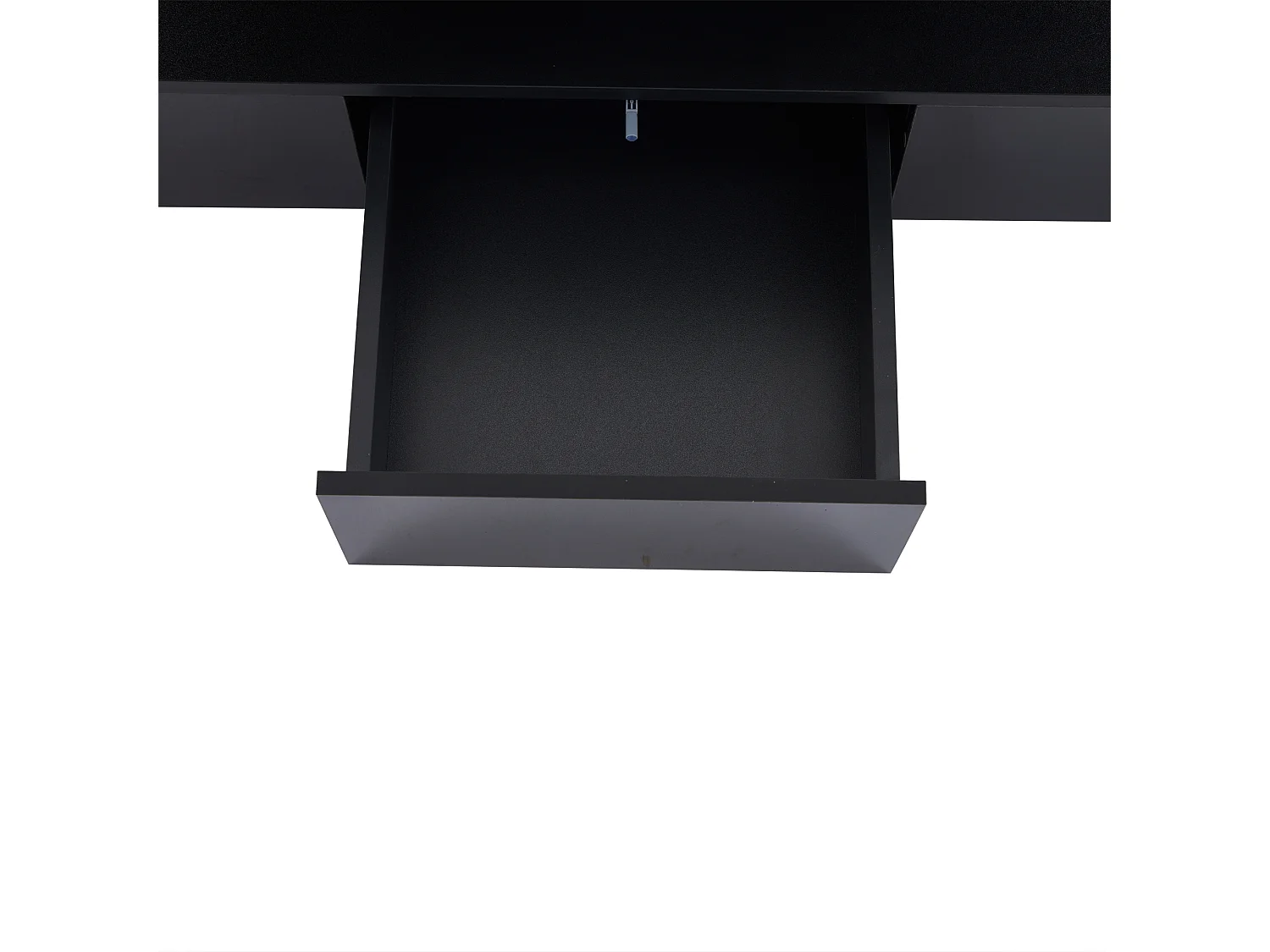 Table basse 100x50x39 cm, éclairage LED dimmable 16 couleurs, 4 modes, 1 tiroir coulissant, panneau de particules, noir