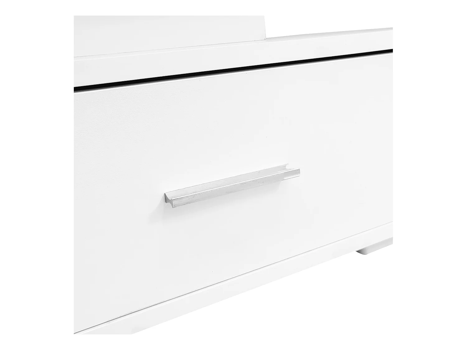 Salontafel 100x50x44 cm LED app 2 laden wit vak voor woonkamer