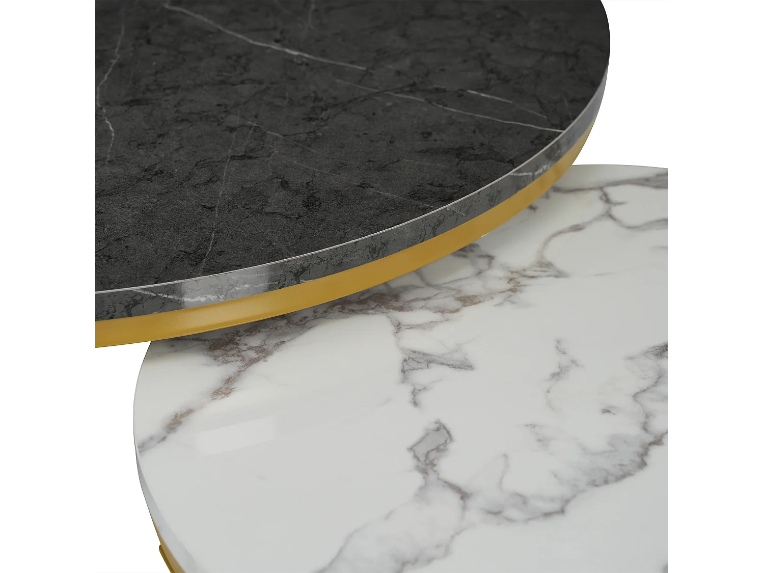 Table basse 70x70x45cm/45x45x40cm ensemble salon, style moderne luxe léger, stable et polyvalent, MDF, gris