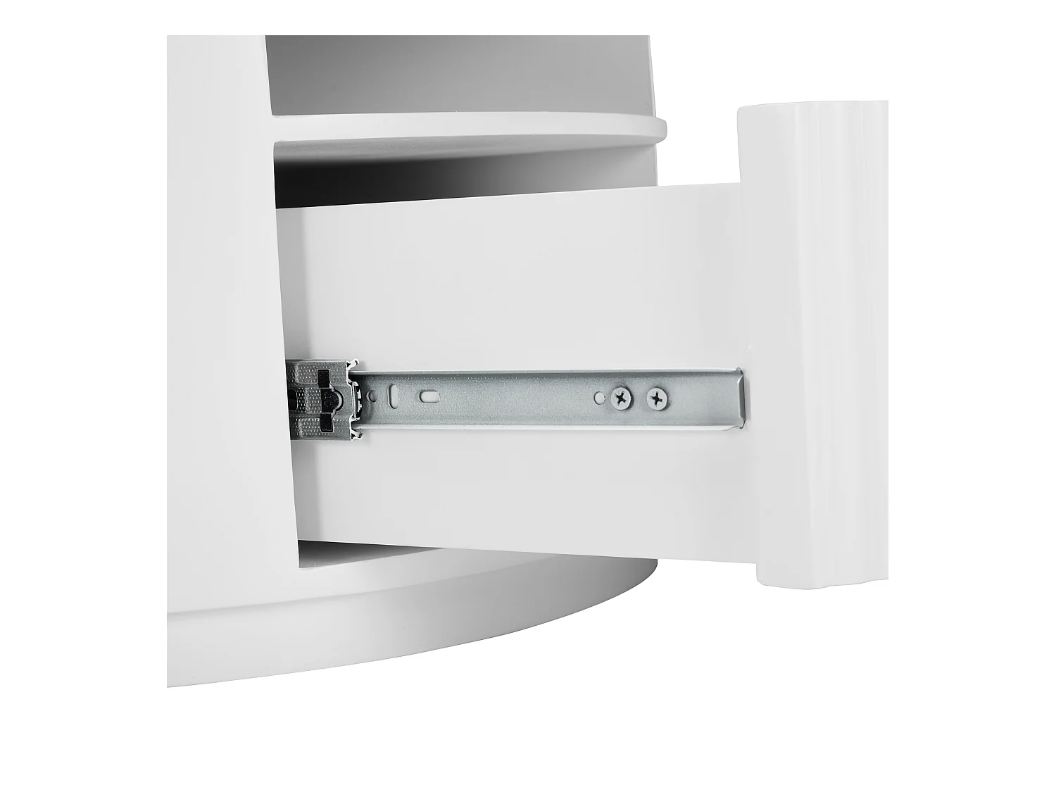 Salontafel 110x60x375 cm onregelmatige wolkvorm MDF blad met lade Wit voor woonkamer