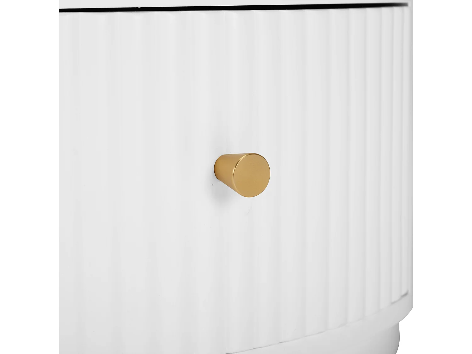 Table basse 110x60x37.5 cm forme nuage irrégulière plateau MDF avec tiroir Blanc pour salon