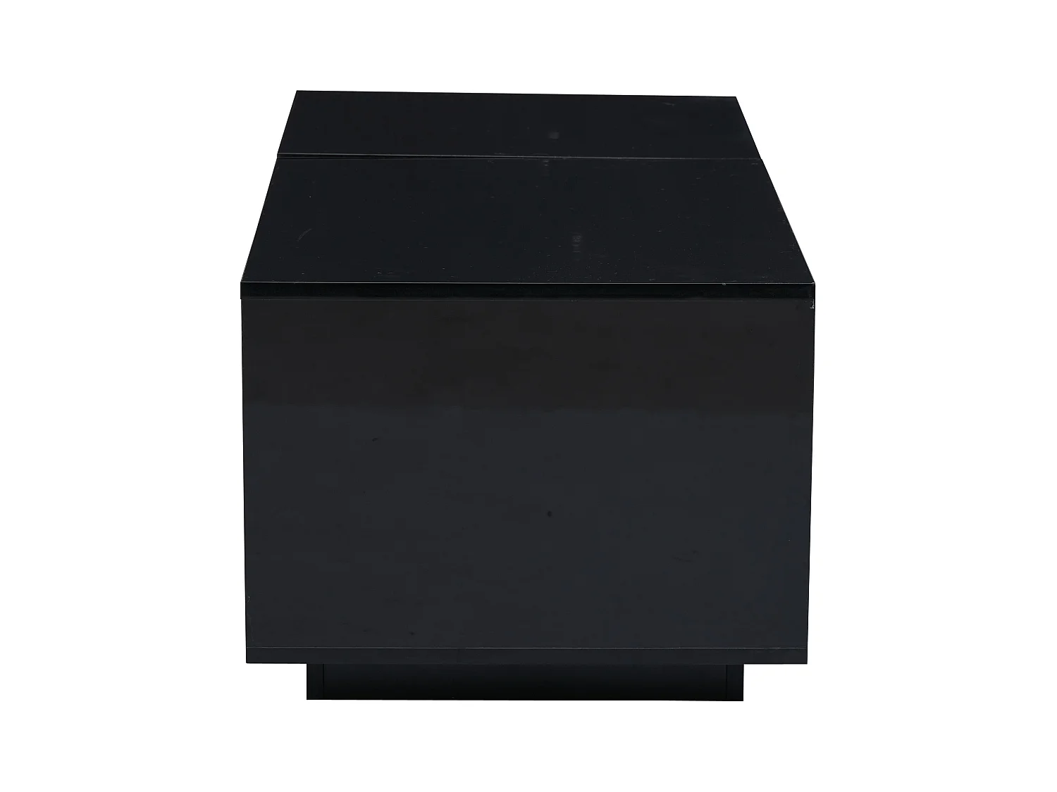 Table basse réglable LED tiroir verre trempé rangement intégré multifonction salon contemporain