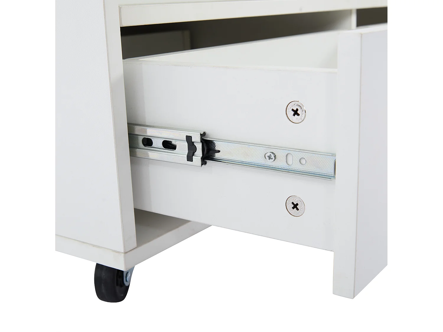 Salontafel 100x50x47.5cm in hoogte verstelbaar, 4 lades, MDF blad notenhout, woonkamer, Houtkleur