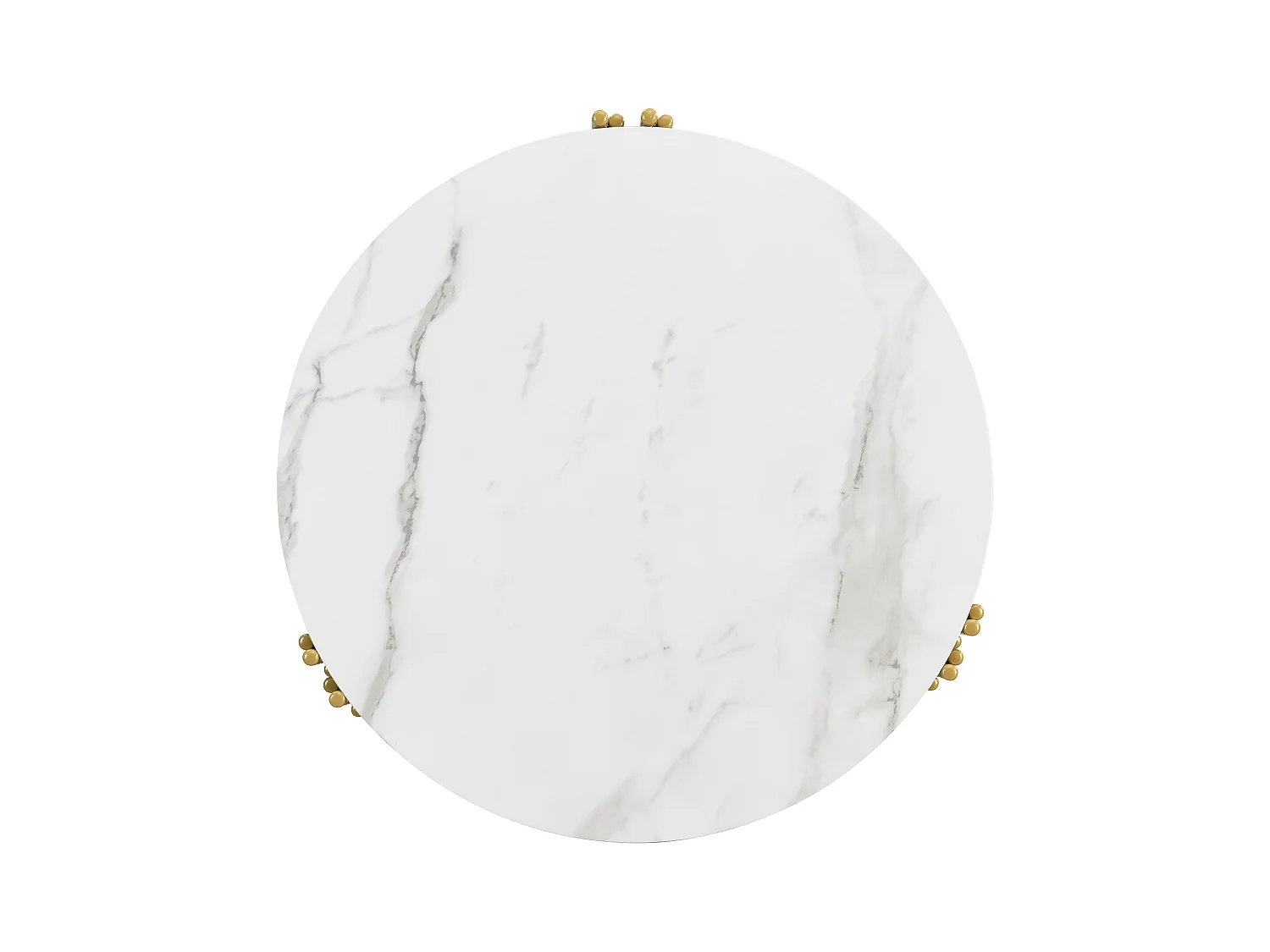 Set van 2 salontafels, 71,5x71,5x44 cm, met grote en kleine tafels, gemaakt van MDF en metaal in de kleur wit, voor woonkamer en kantoor