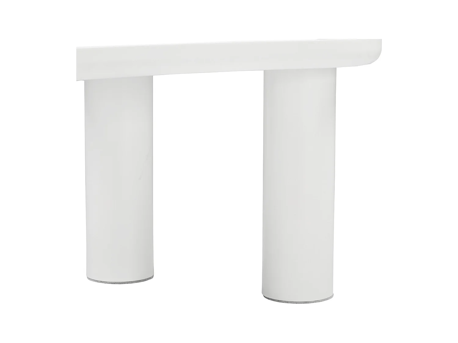 Salontafel 113x58x405cm onregelmatig botvormig MDF-blad en PVC-poten Wit voor woonkamer