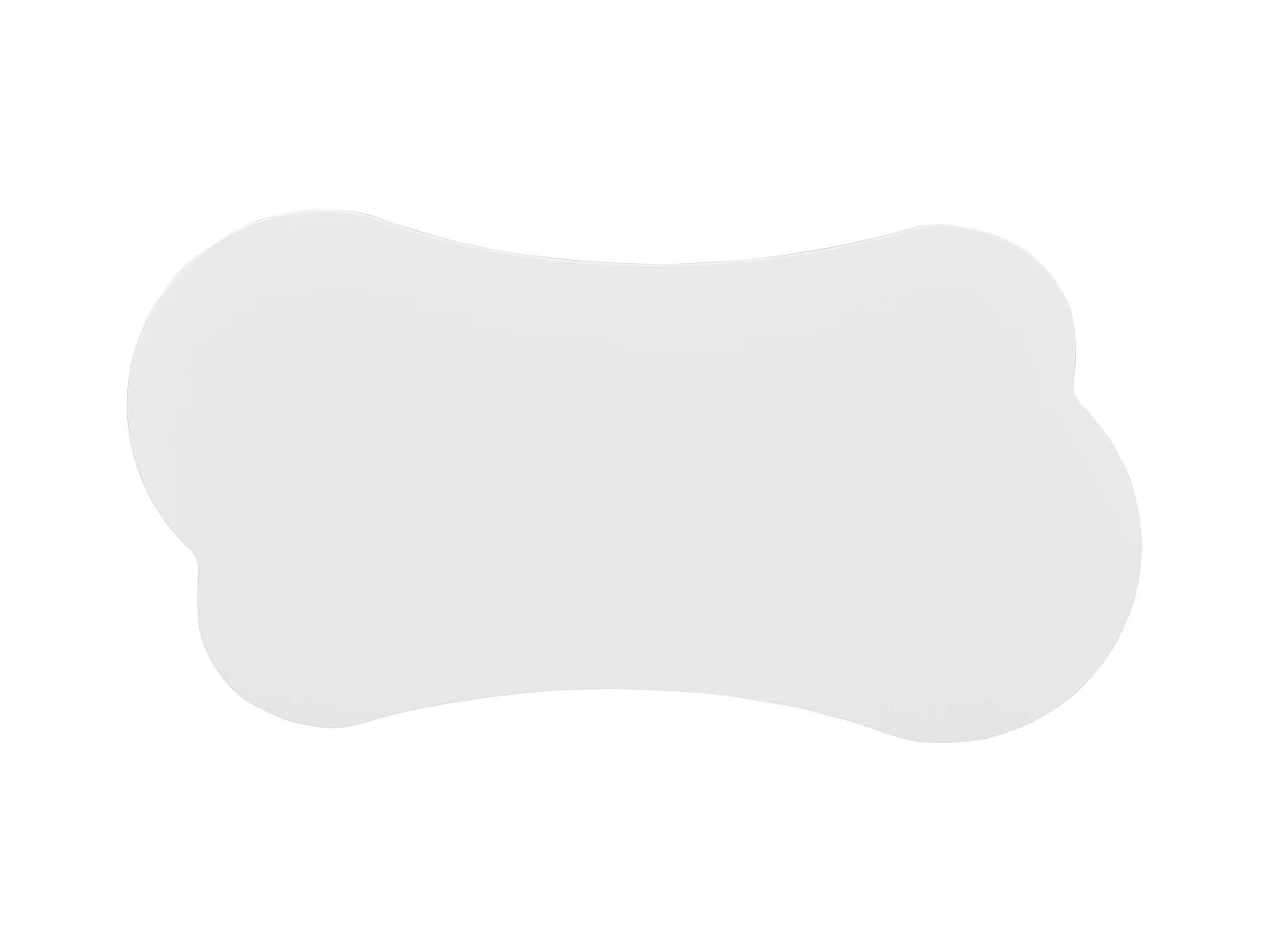 Salontafel 113x58x405cm onregelmatig botvormig MDF-blad en PVC-poten Wit voor woonkamer