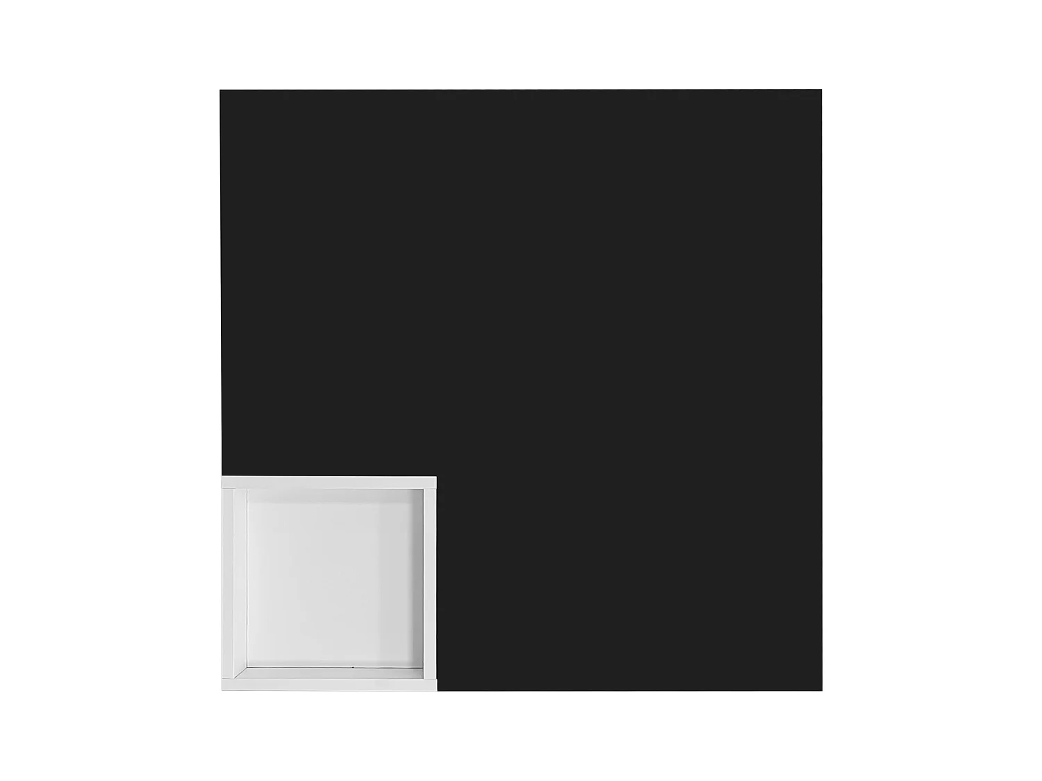 Salontafel 72x72x30cm met LED verlichting en losneembare opslagdozen brengen Materiaal Spaanplaat en zwart