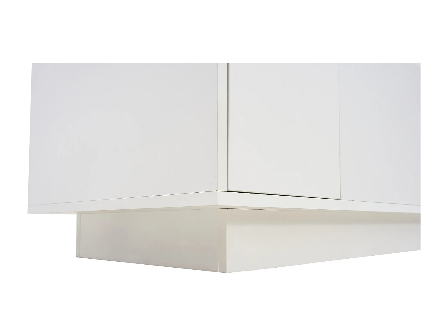 Table basse 100x50x43 cm, double plateau relevable, rangement caché avec 2 portes, panneaux de particules, blanc