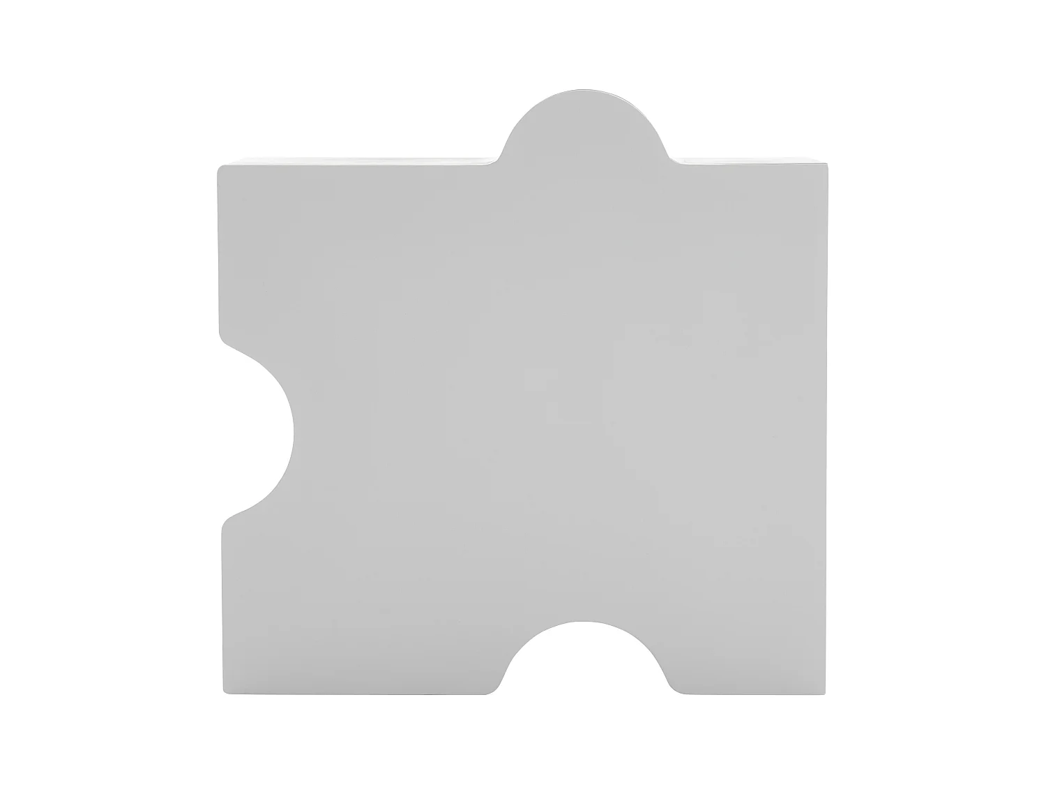 Lot de 2 tables basses 65x60x32 cm modulables design puzzle séparables blanc salon