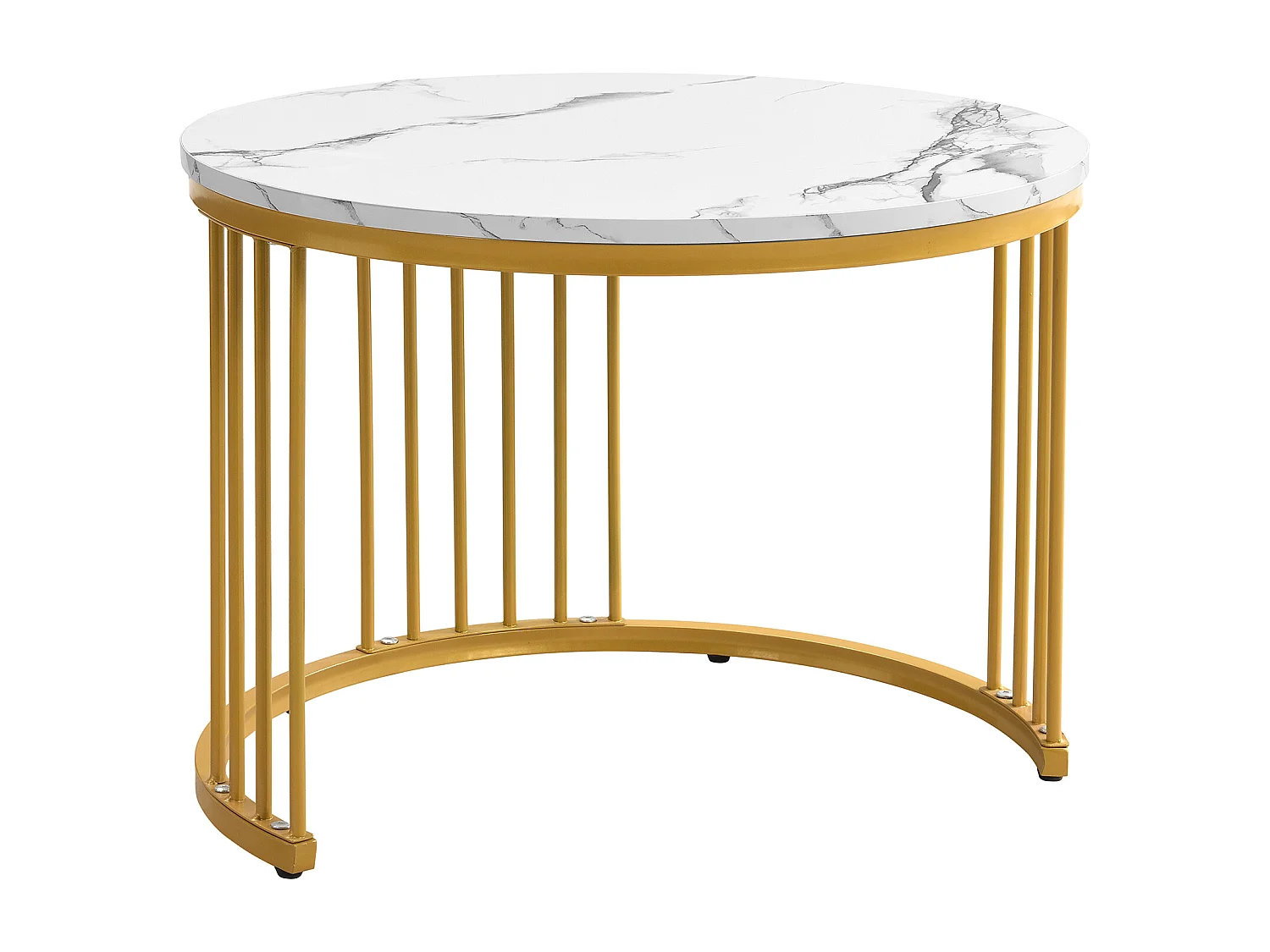 Table basse set de 2 60x60x45.5 cm 50x50x32 cm moderne rangements MDF salon blanc