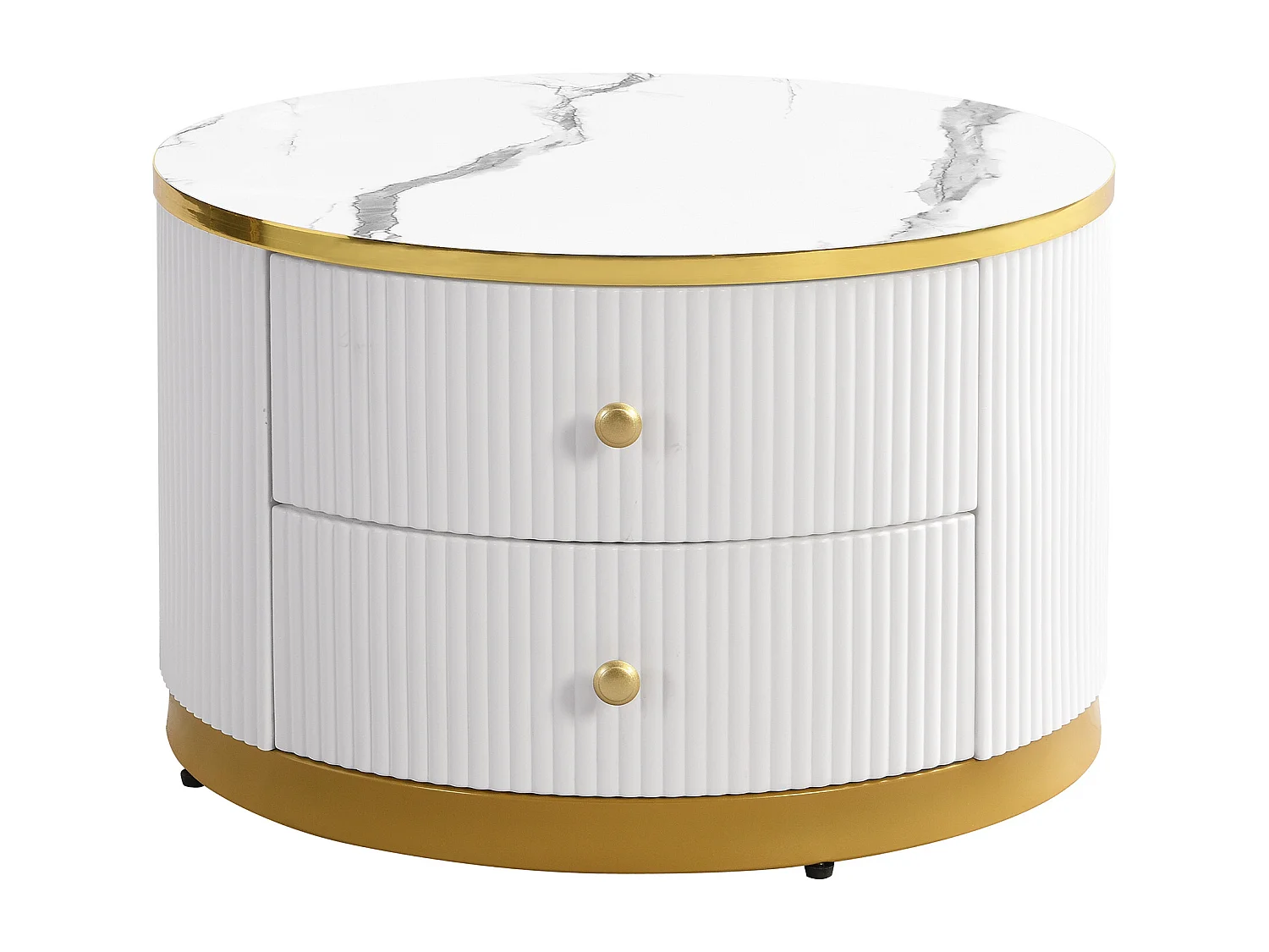 Table basse set de 2 60x60x45.5 cm 50x50x32 cm moderne rangements MDF salon blanc