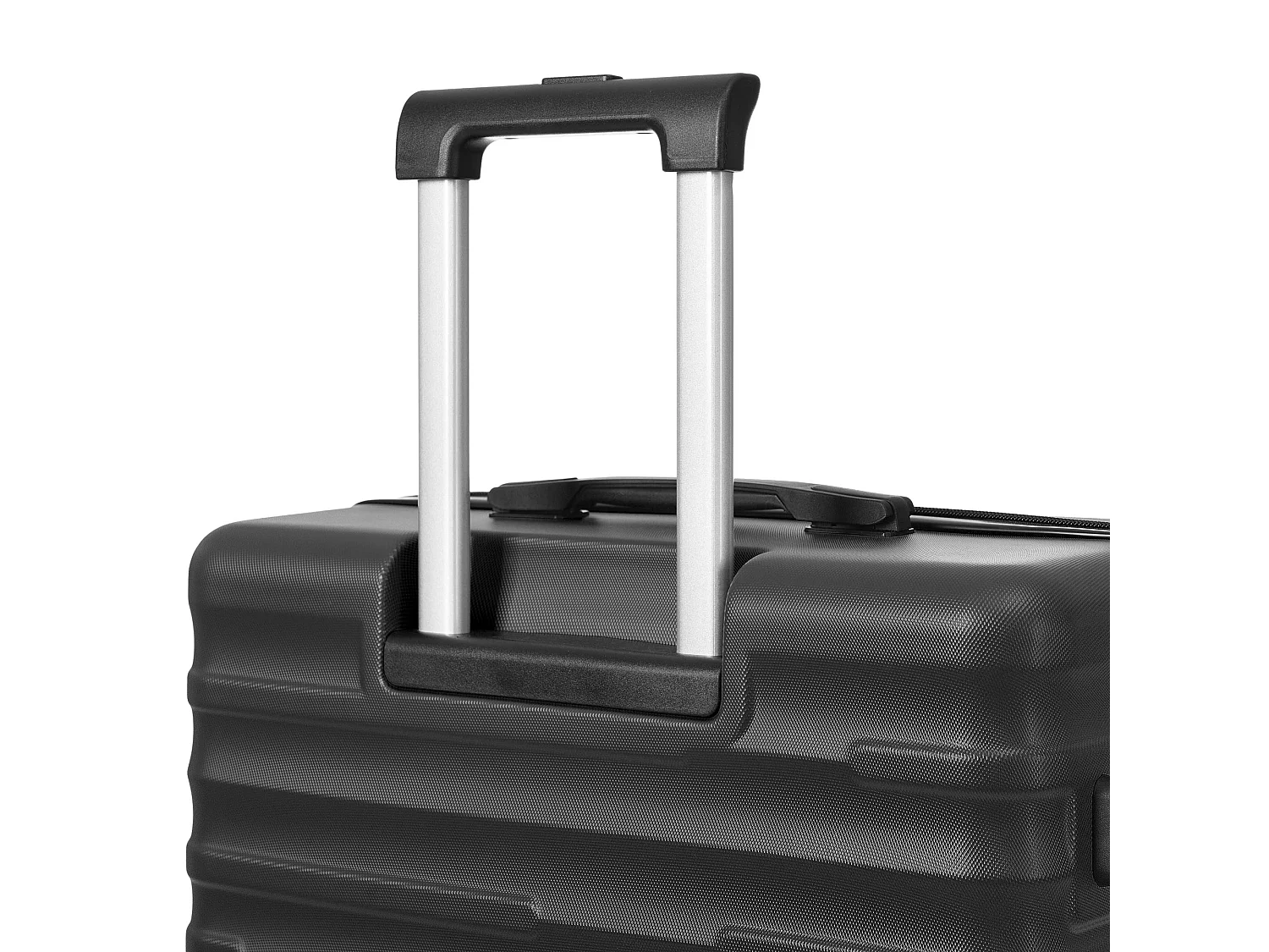 Bagage à main à coque rigide 50x31x76.5cm Trois tailles Cadenas TSA Etanche Poignée télescopique Matériel ABS Noir