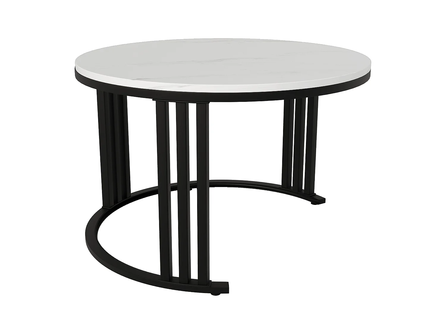 Lot de 2 tables basses 70x70x46cm Avec deux tiroirs, deux surfaces et espace de rangement Matériel MDF Gris pour salon