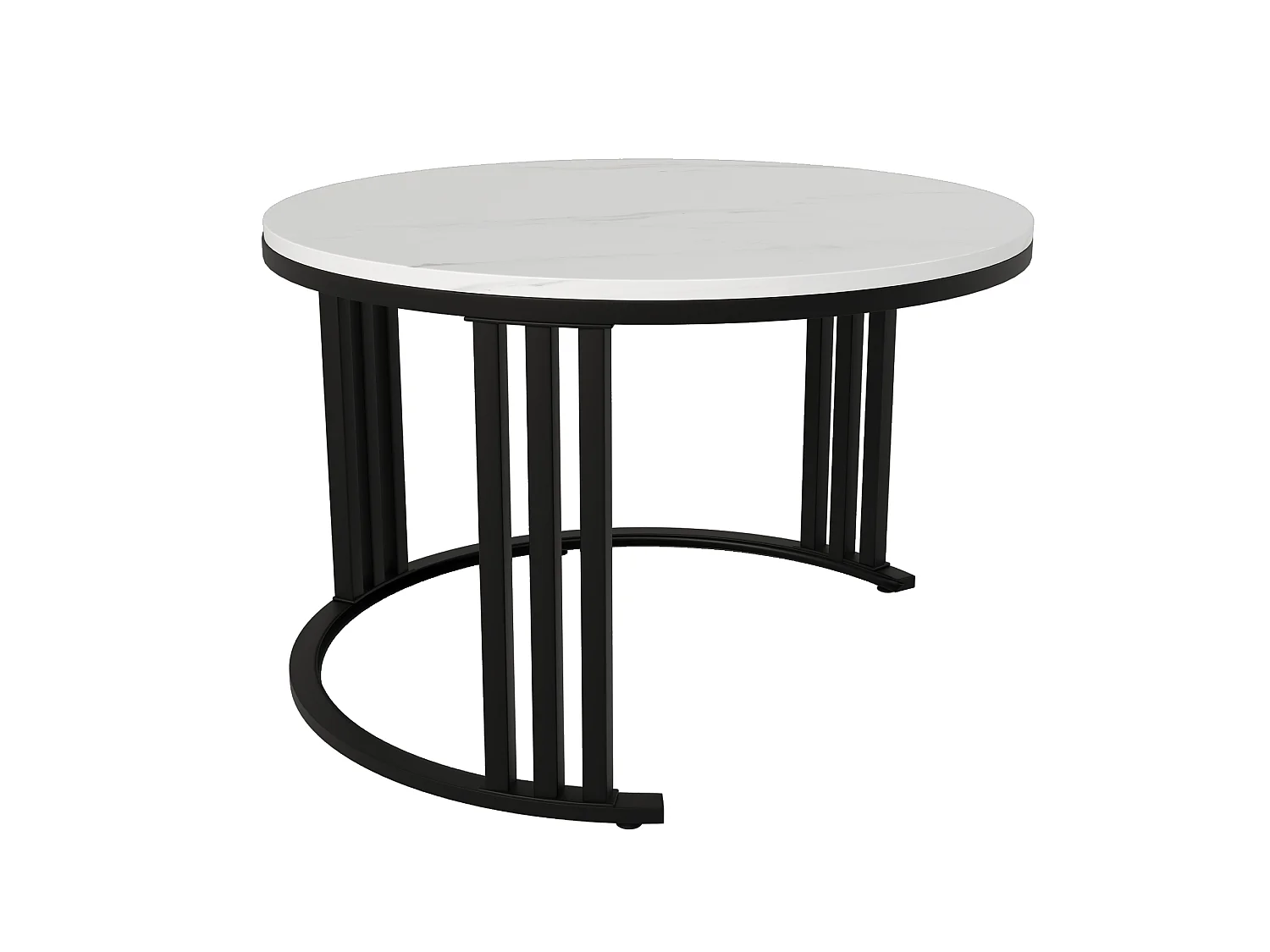 Lot de 2 tables basses 70x70x46cm Avec deux tiroirs, deux surfaces et espace de rangement Matériel MDF Gris pour salon