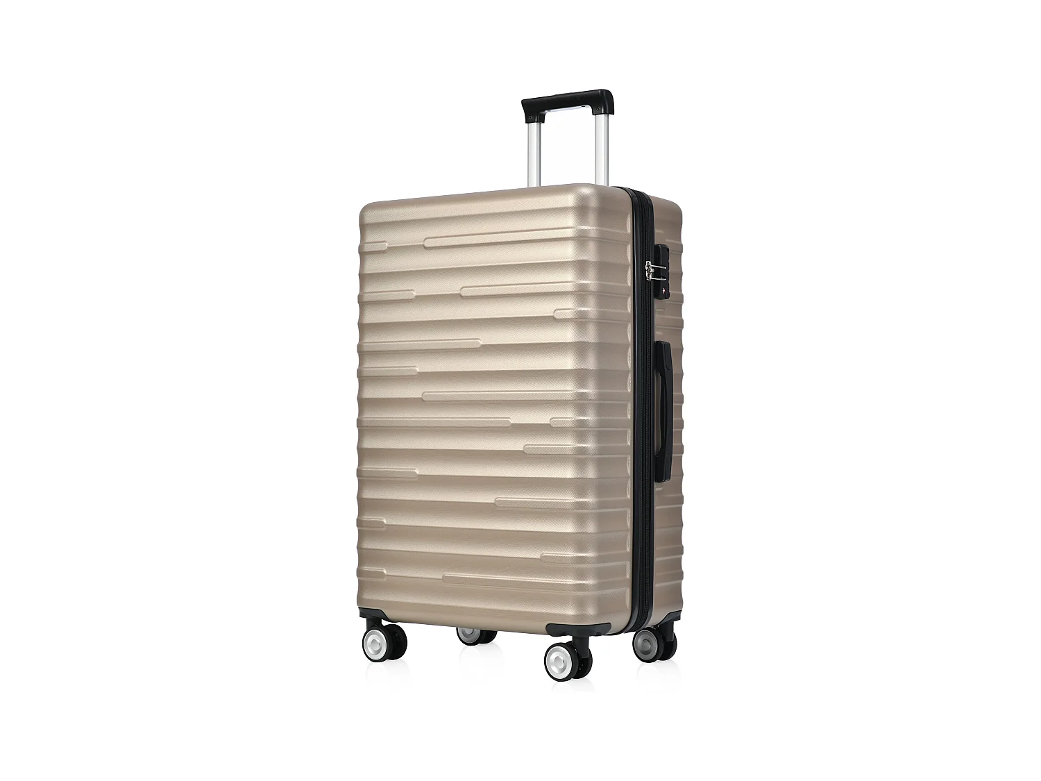 Bagage à main à coque rigide 50x31x76.5cm Trois tailles Cadenas TSA Etanche Poignée télescopique Matériel ABS Gris