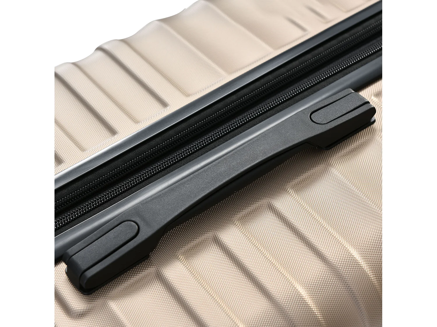 Bagage à main à coque rigide 50x31x76.5cm Trois tailles Cadenas TSA Etanche Poignée télescopique Matériel ABS Gris