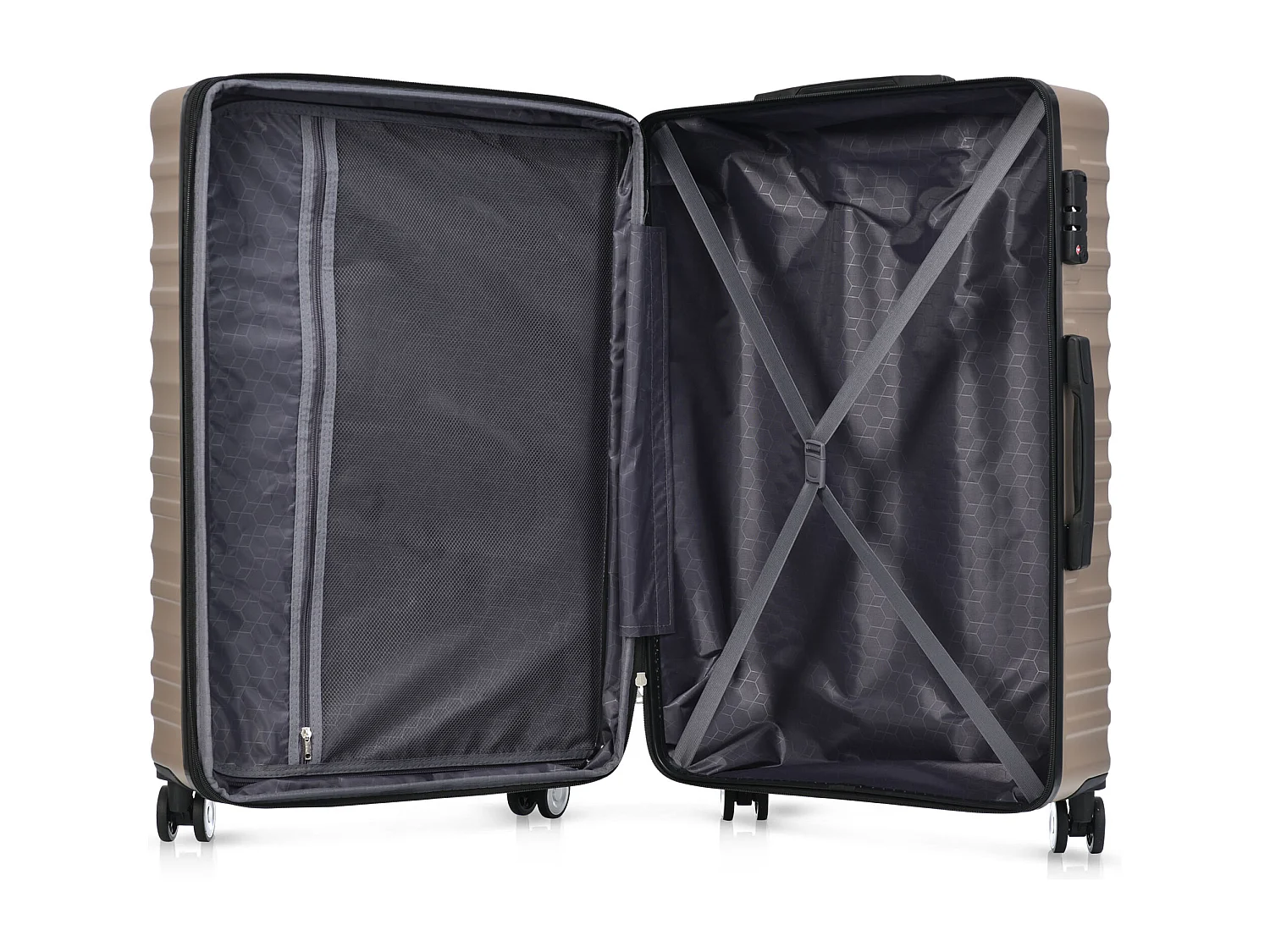 Bagage à main à coque rigide 50x31x76.5cm Trois tailles Cadenas TSA Etanche Poignée télescopique Matériel ABS Gris