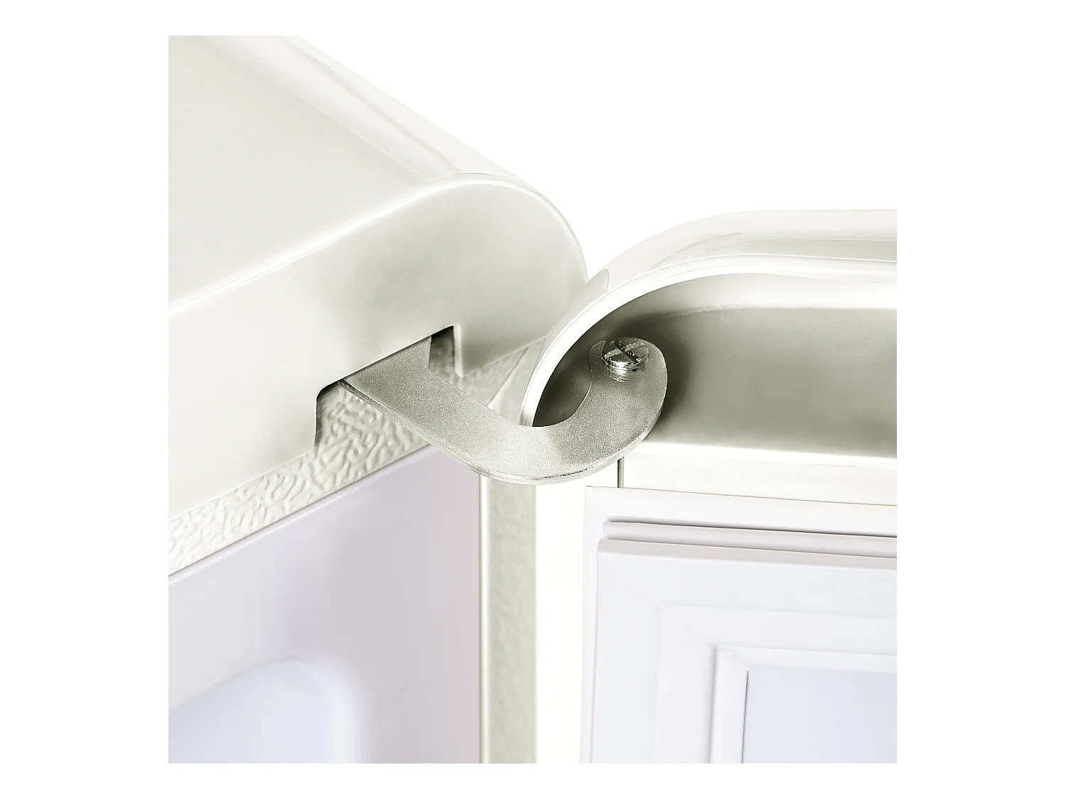 Réfrigérateur 45.5x42x88.8cm 2 Portes 60L Total 22L Congélateur LED Espace de rangement Matériel Iron et Blanc