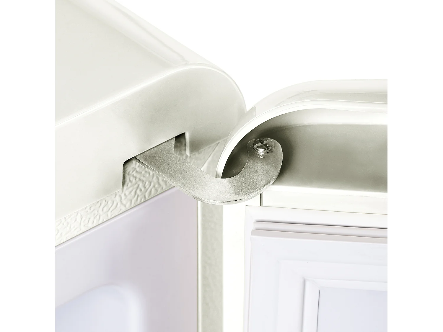 Réfrigérateur 45.5x42x88.8cm 2 Portes 60L Total 22L Congélateur LED Espace de rangement Matériel Iron et Blanc