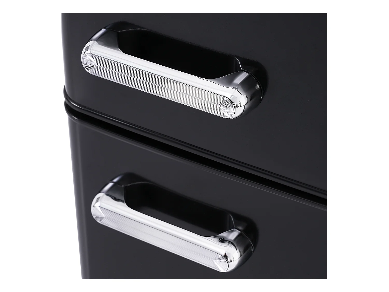 Réfrigérateur 46x45x91cm 2 Portes 72L Total 21L Congélateur LED Espace de rangement Matériel Iron et Noir